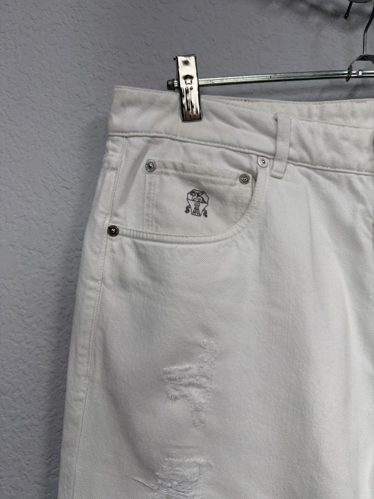 Brunello Cucinelli Vintage Brunello Cucinelli Jeans Distressed Ripped Italy Size US 33 - 4 Thumbnail