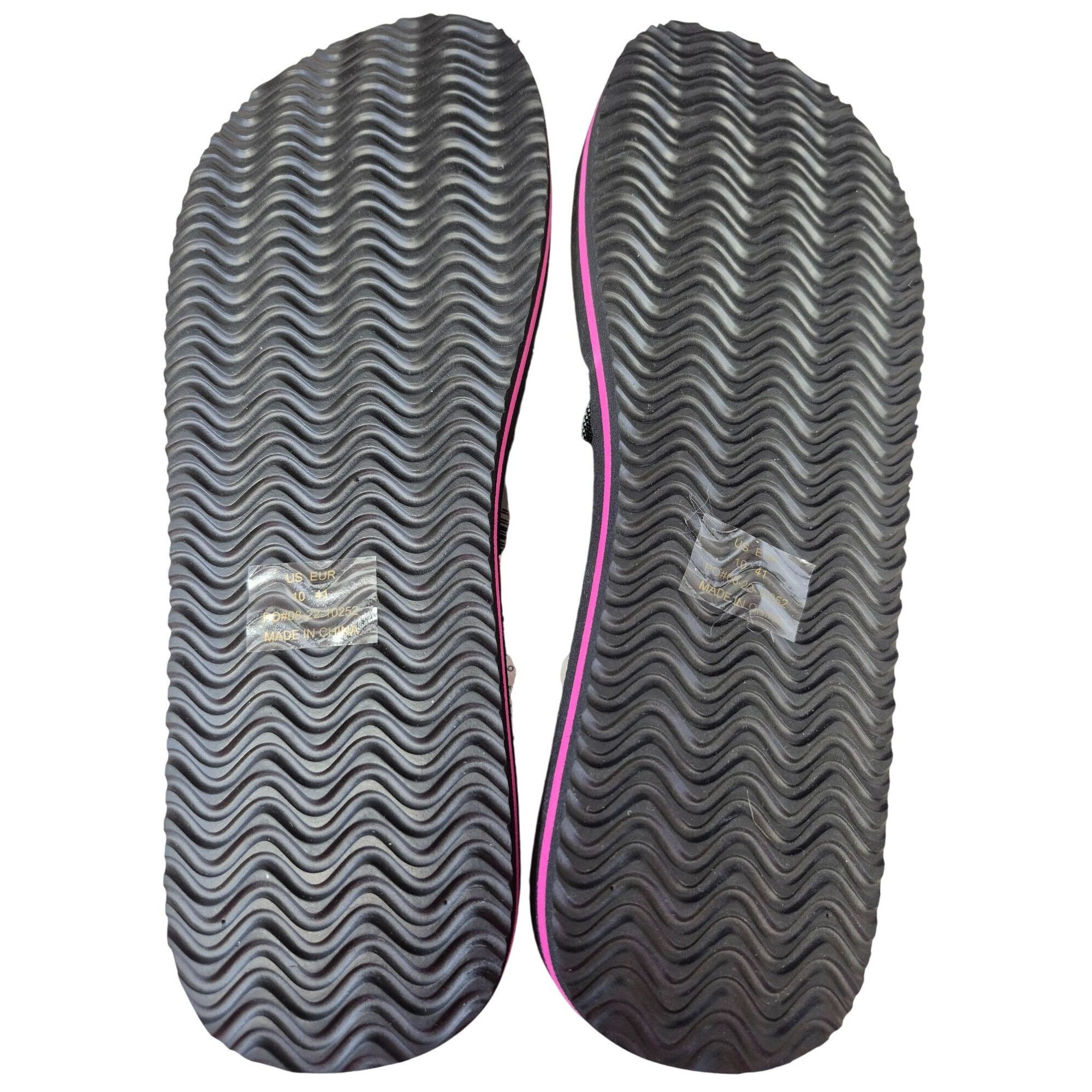 Other Norty Womens Zigzag Flip-Flops Size 9 Pink & Black Comfortab Size US 9 / IT 39 - 2 Thumbnail
