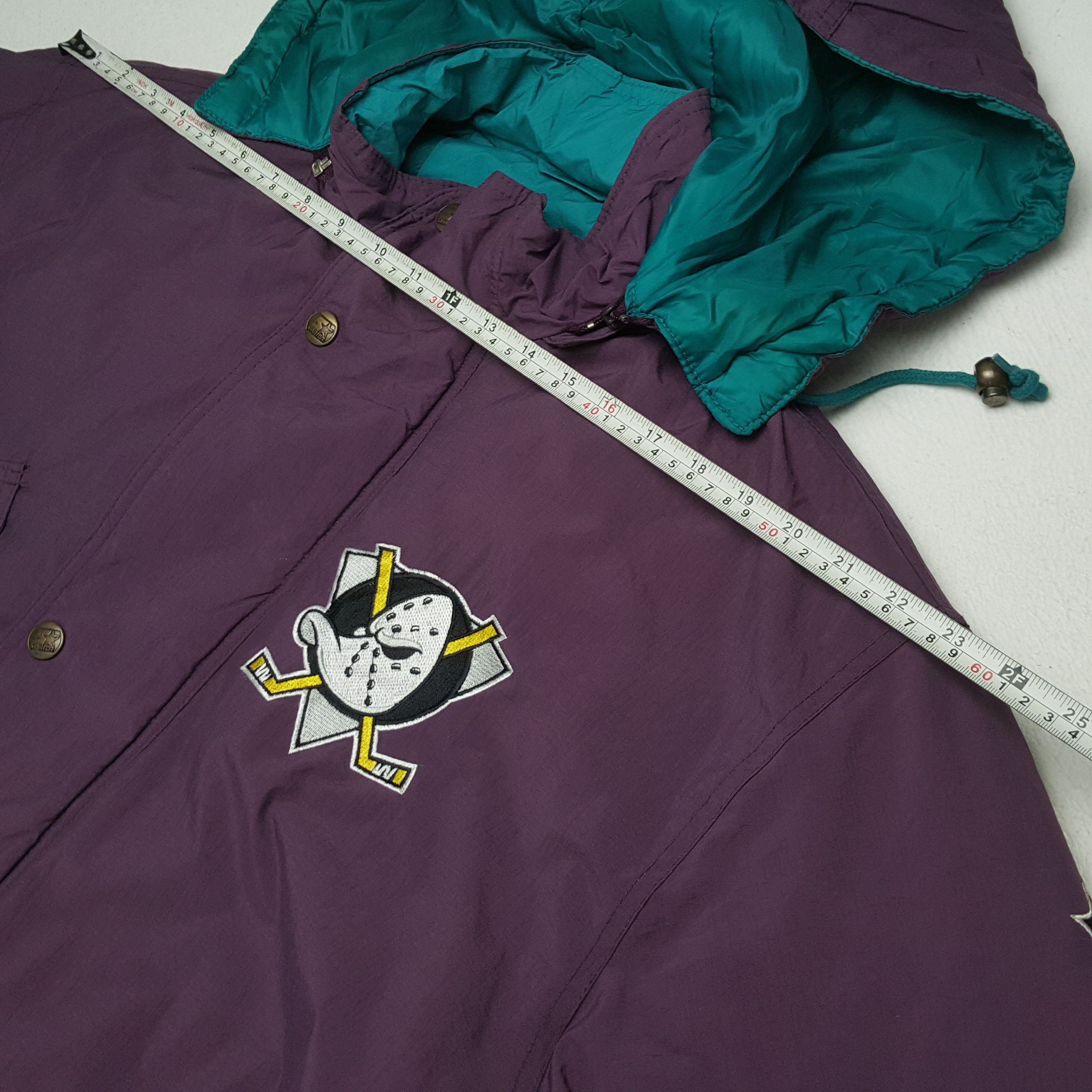 NHL × Starter × Vintage MIGHTY DUCKS NHL Hockey Ice Team Starter Jacket Size US XL / EU 56 / 4 - 4 Thumbnail