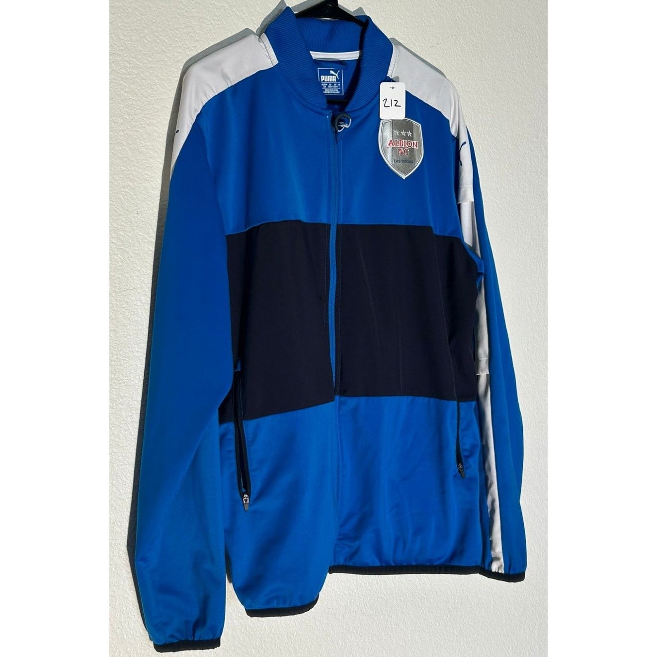Puma Men's Albion SC Las Vegas Puma Full Zip Jacket - Blue Size US L / EU 52-54 / 3 - 2 Thumbnail