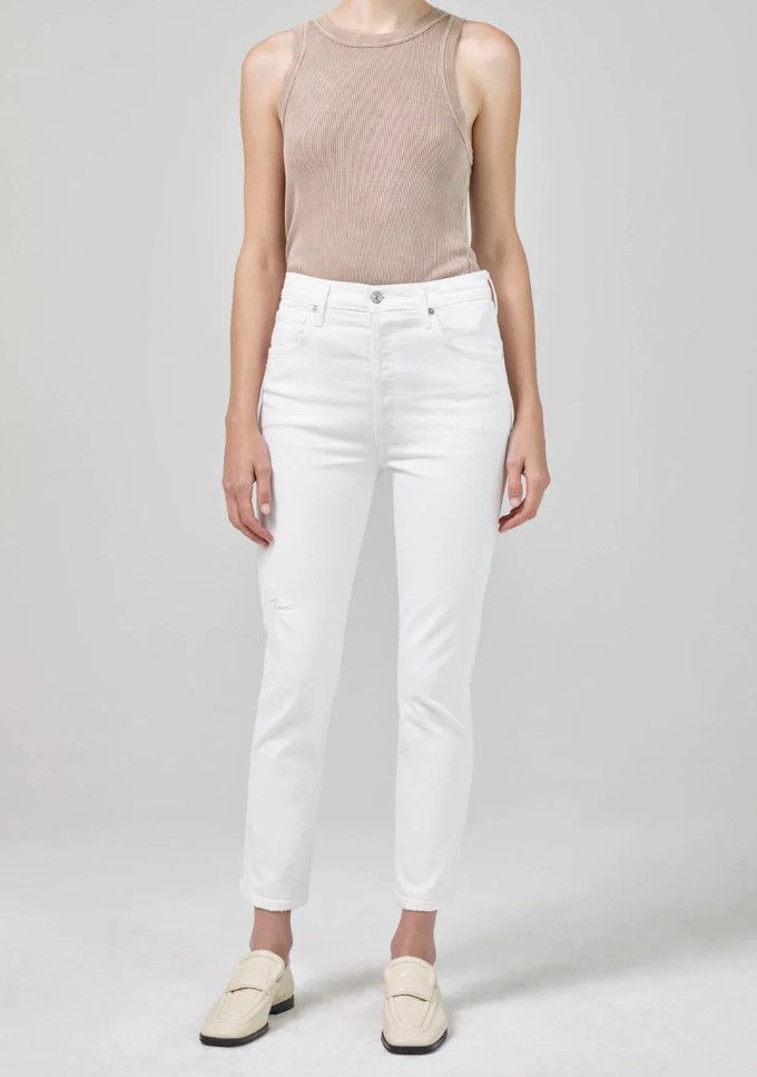 Citizens Of Humanity Citizens of Humanity Jolene High Rise Jeans White Out ( 24 ) Size 24" / US 00 / IT 34 - 1 Thumbnail
