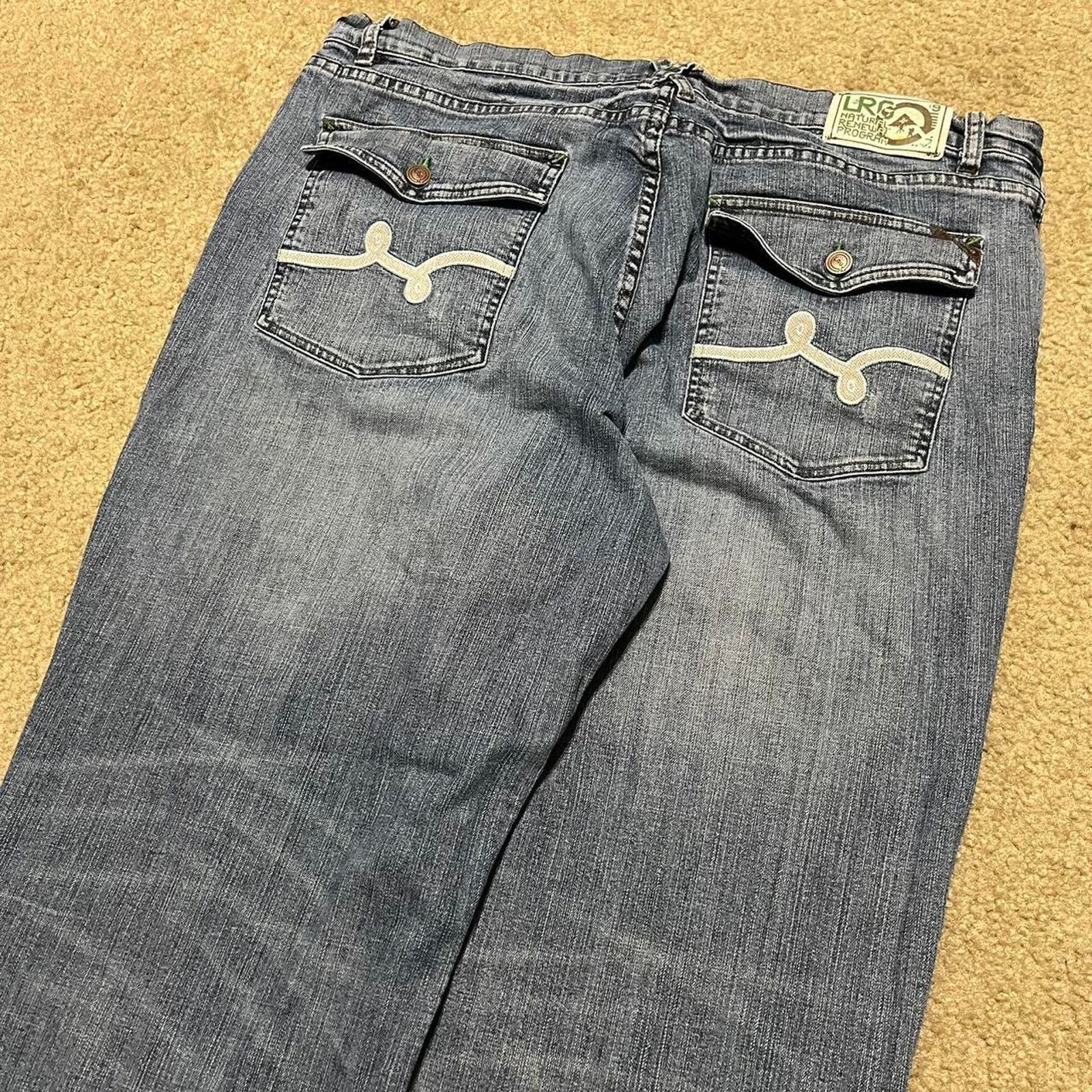 Other LRG Y2K Baggy Skater Embroidered Faded Nicely Washed Jeans Size US 40 / EU 56 - 3 Thumbnail