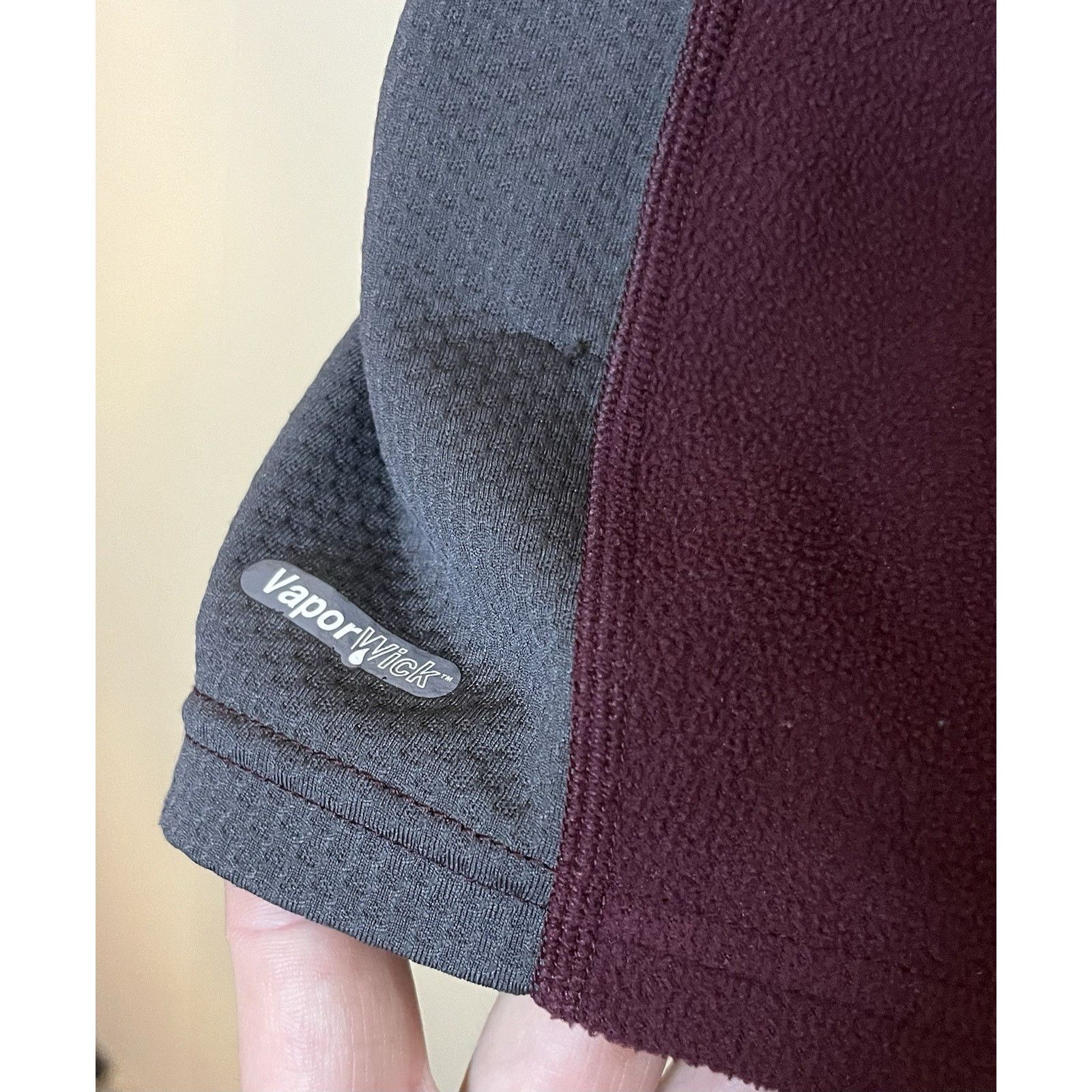 The North Face The North Face Mens Large Maroon Gray 1/4 Zip Up Pullover Size US XL / EU 56 / 4 - 3 Thumbnail