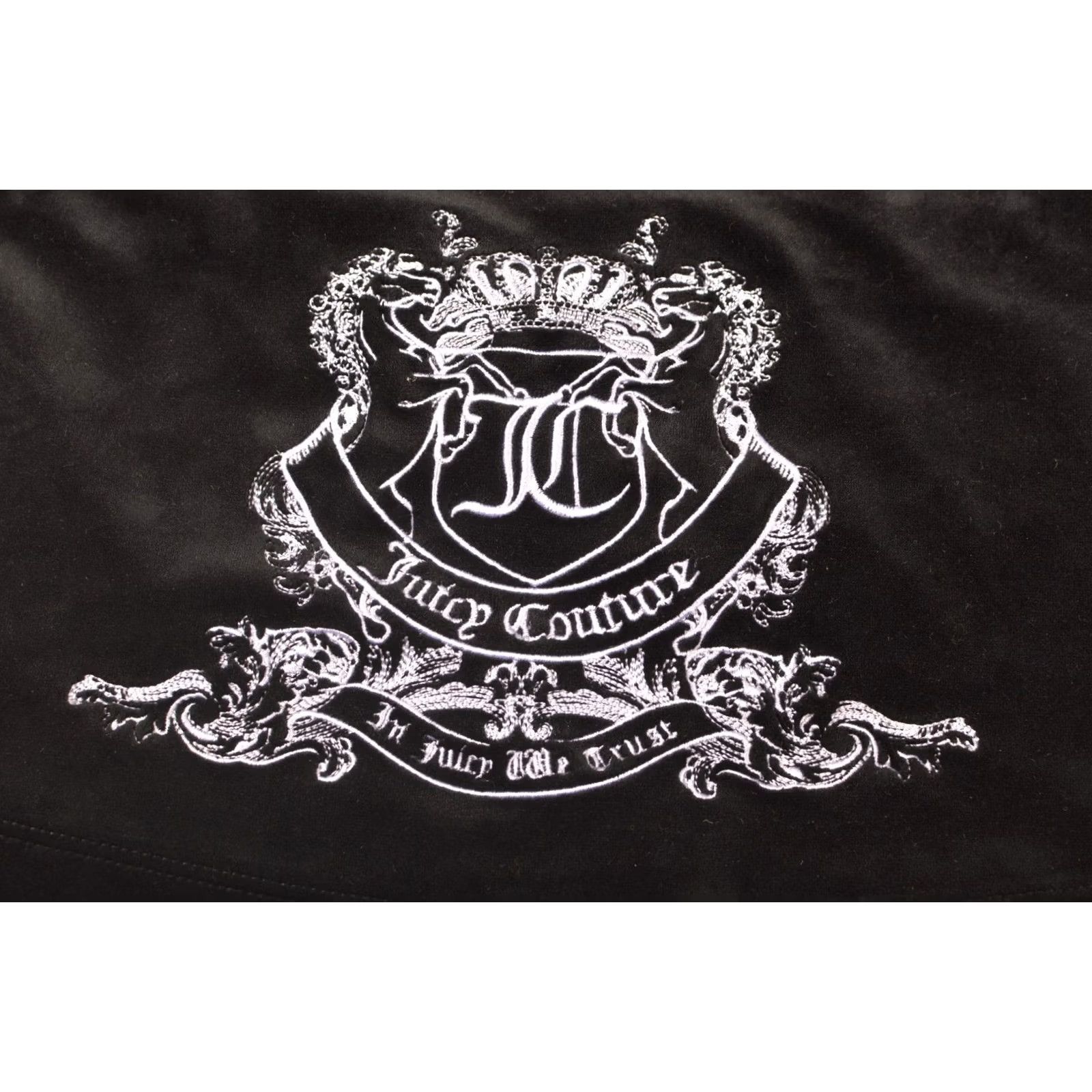 Juicy Couture Juicy Couture Big Logo Velour Cropped Top In Juicy We Trust Black M Womens Shirt VINTAGE Size M / US 6-8 / IT 42-44 - 2 Thumbnail