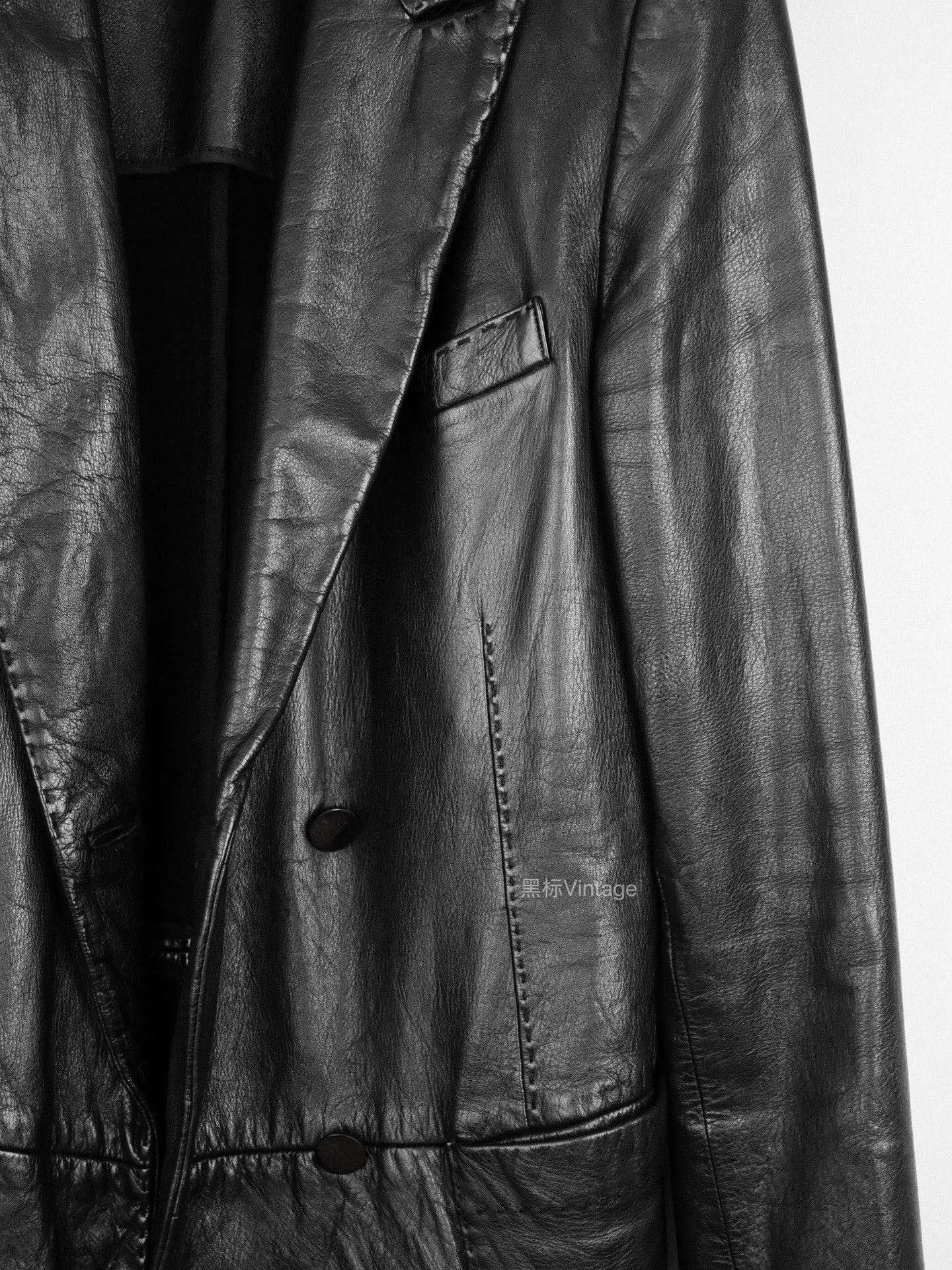 Yohji Yamamoto Yohji Yamamoto 06AW Archive Vegetable Tanned DB Blazer Size US L / EU 52-54 / 3 - 4 Thumbnail