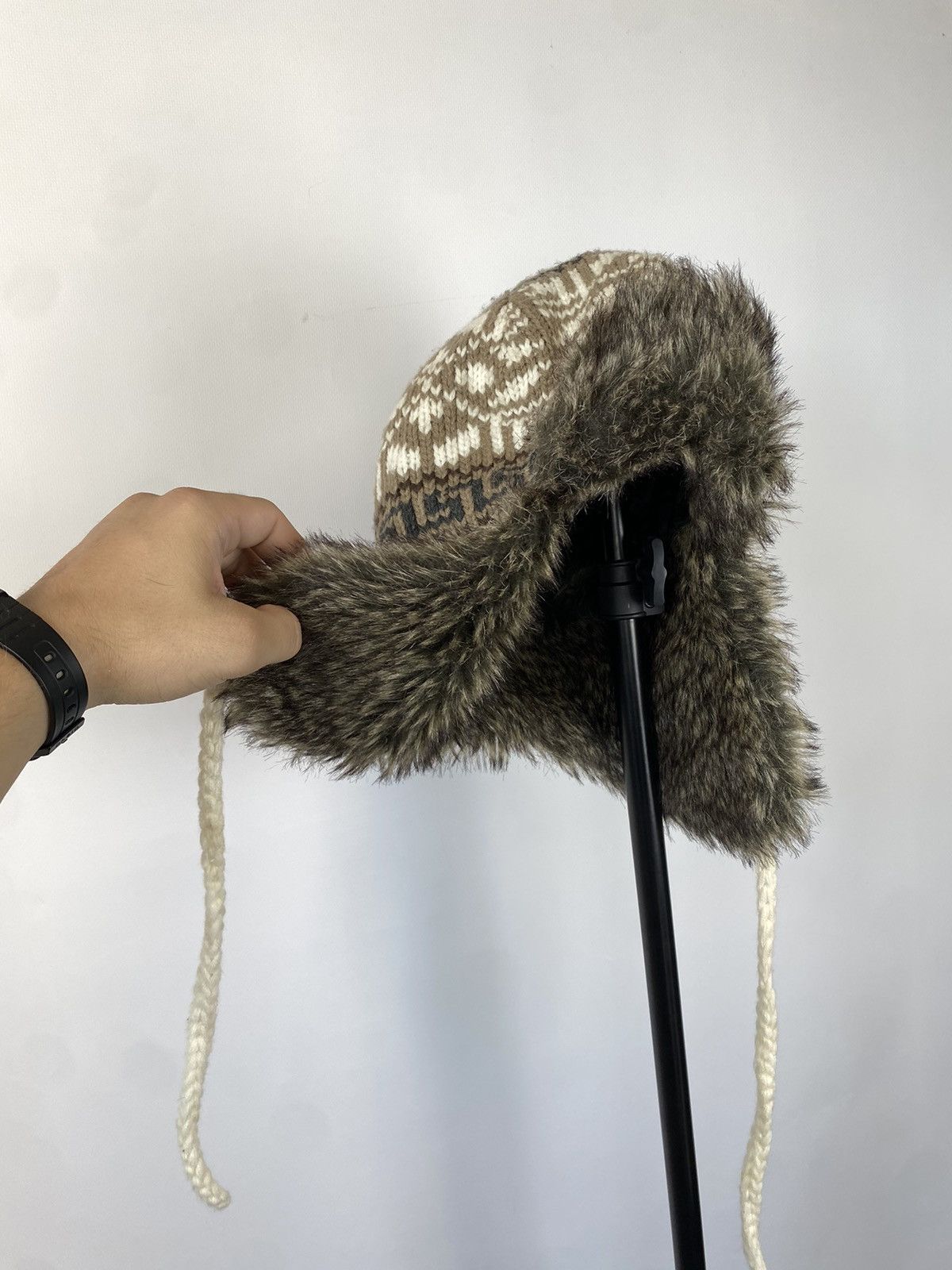 Japanese Brand × Vintage Y2K HYPE FUZZY MOHAIRE AVIATOR USSR USHANKA HAT bubble Size ONE SIZE - 6 Thumbnail