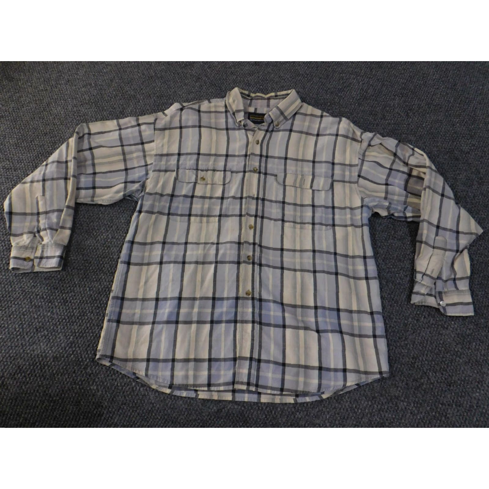 Vintage Panhandle Slim Button-Up Shirt Mens L Blue Plaid Western Snap Front Size US L / EU 52-54 / 3 - 2 Thumbnail