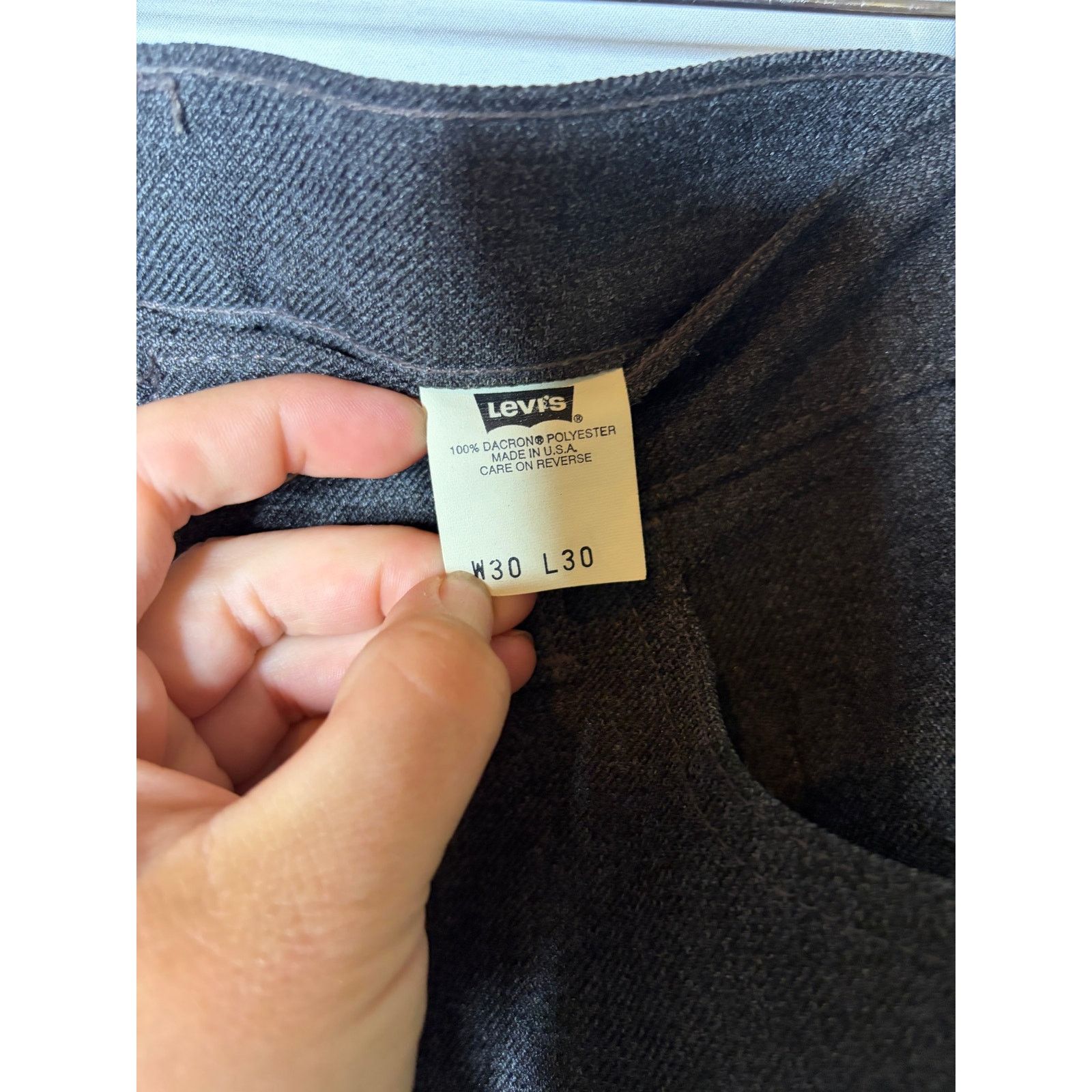 Levi's VNTG 70s Levi’s Sta-Prest Dark Grey Dress Retro Pants 30x30 Size US 30 / EU 46 - 3 Thumbnail