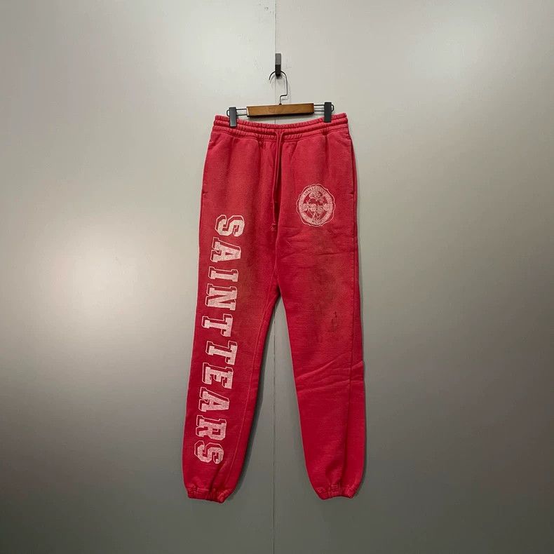 Saint Michael Saint Michael size s Red monogrammed sweatpants 2504-Nexta Size US 28 / EU 44 - 1 Thumbnail