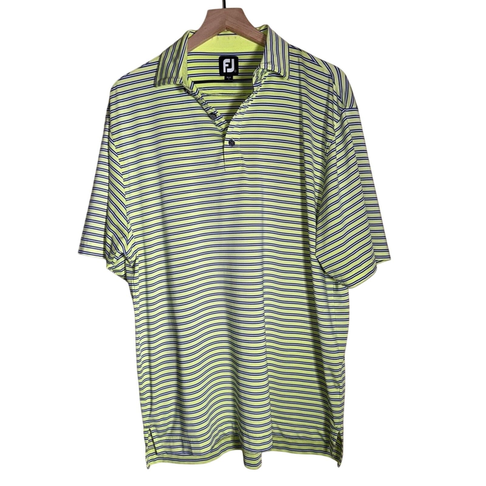Footjoy FOOTJOY men’s striped athletic performance golf polo L Size US L / EU 52-54 / 3 - 1 Thumbnail