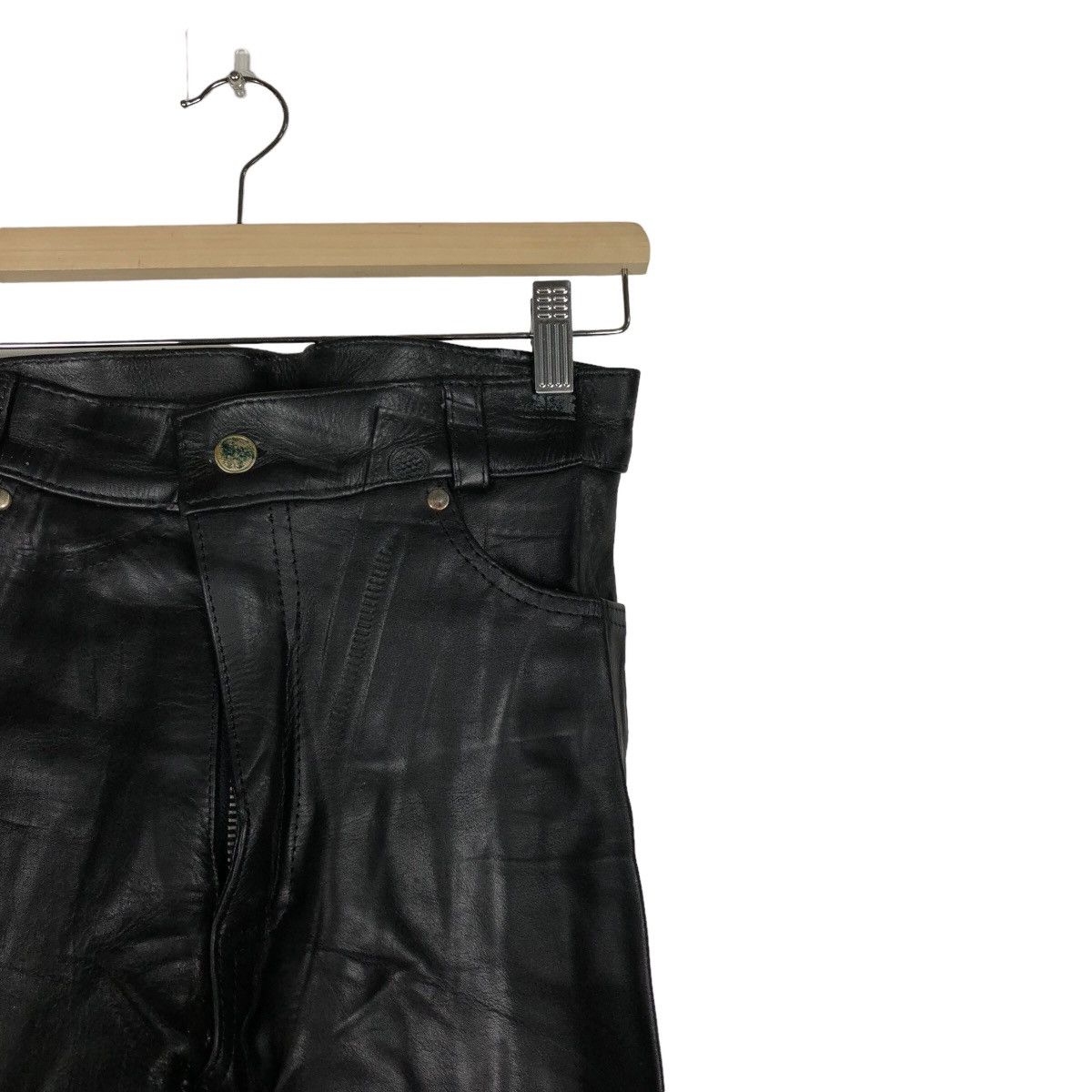 Toyo Enterprises ☄️True Vintage 1940 Leather Pants Military Army Work Size US 28 / EU 44 - 5 Thumbnail