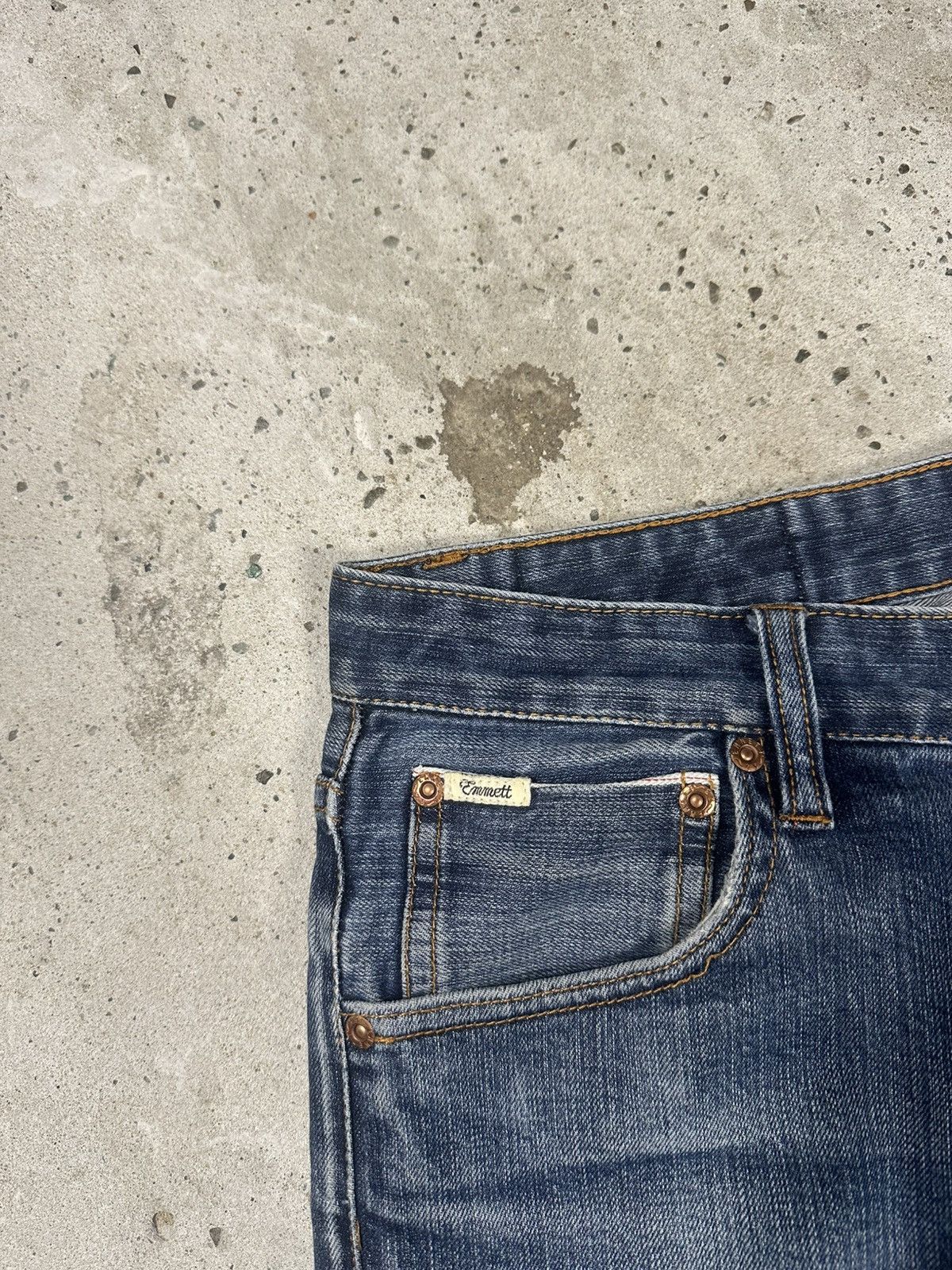 Emmett × Japanese Brand × Vintage Vintage Y2K Emmett Selvedge Joe Indigo Denim Pants Jeans Size US 33 - 11 Thumbnail