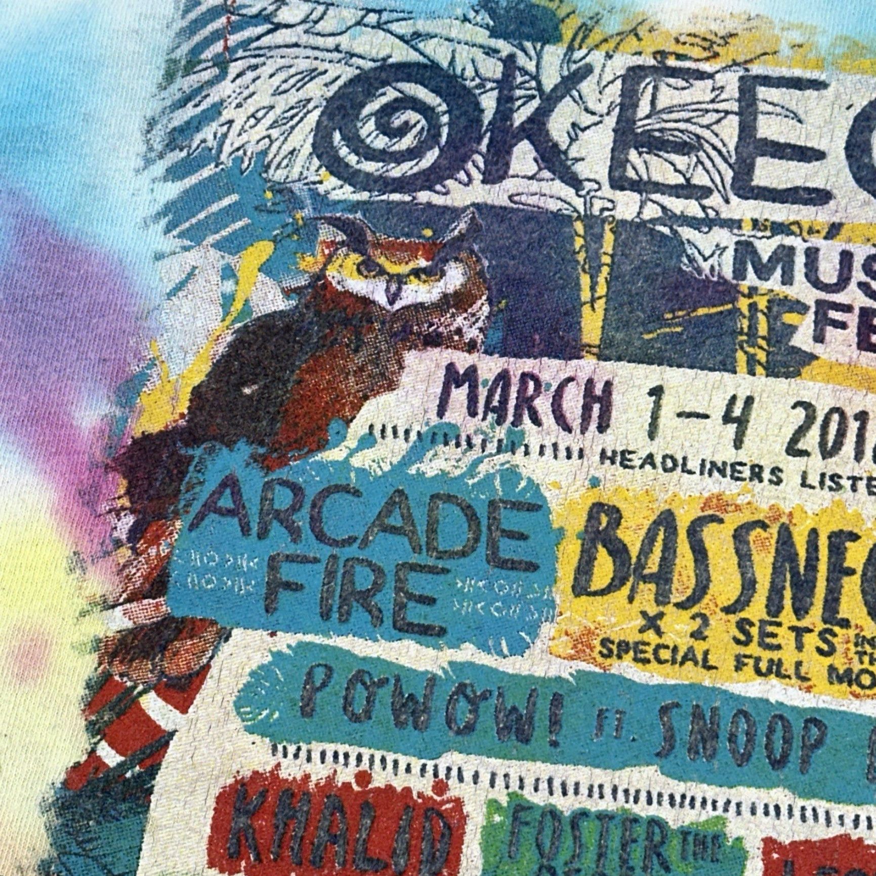 Gildan Okeechobee Music Festival Shirt Mens Large Tie Dye 2018 Line Up Travis Scott Size US L / EU 52-54 / 3 - 7 Thumbnail