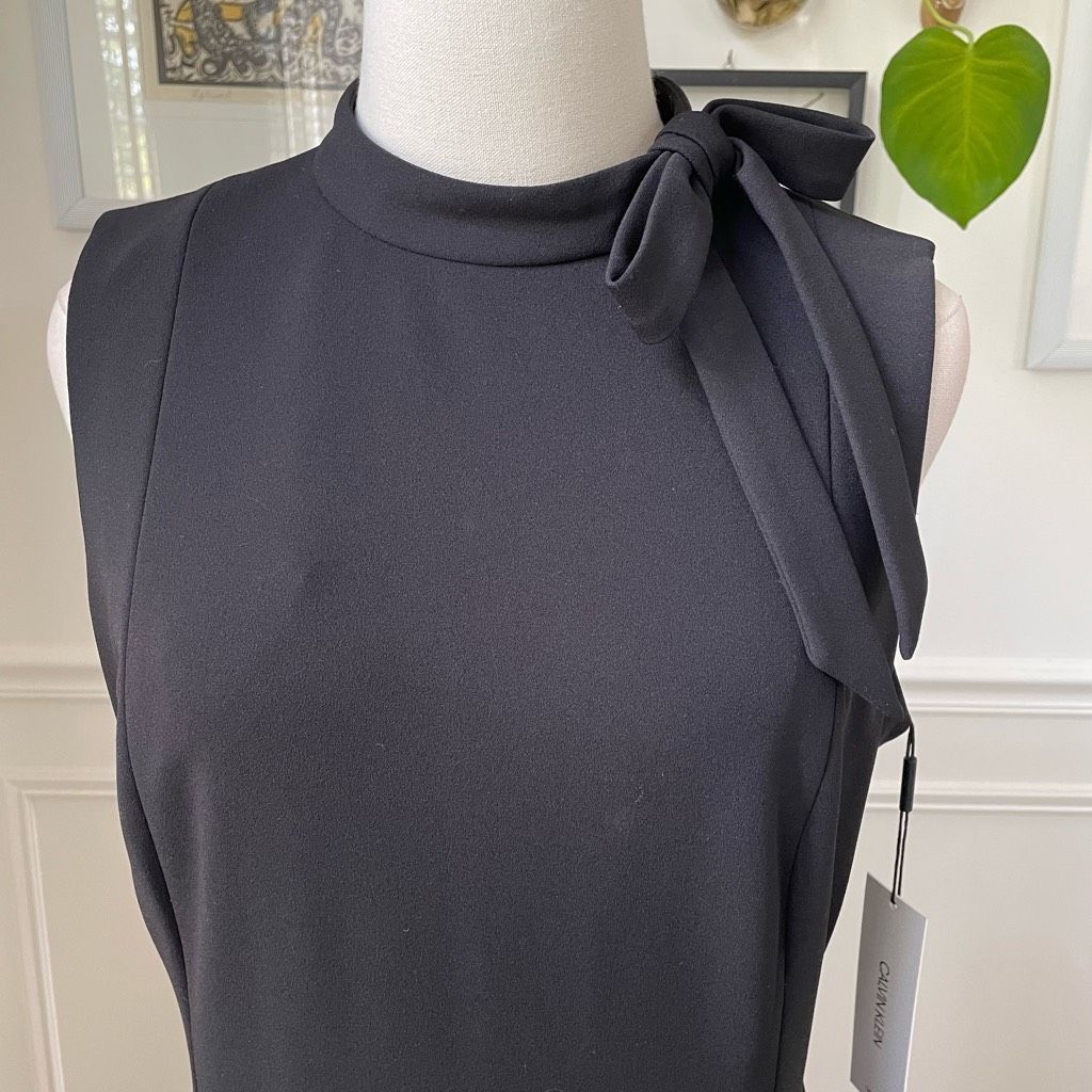 Calvin Klein NWT Calvin Klein Sleeveless Scuba Crepe Dress Black 8 Size M / US 6-8 / IT 42-44 - 3 Thumbnail