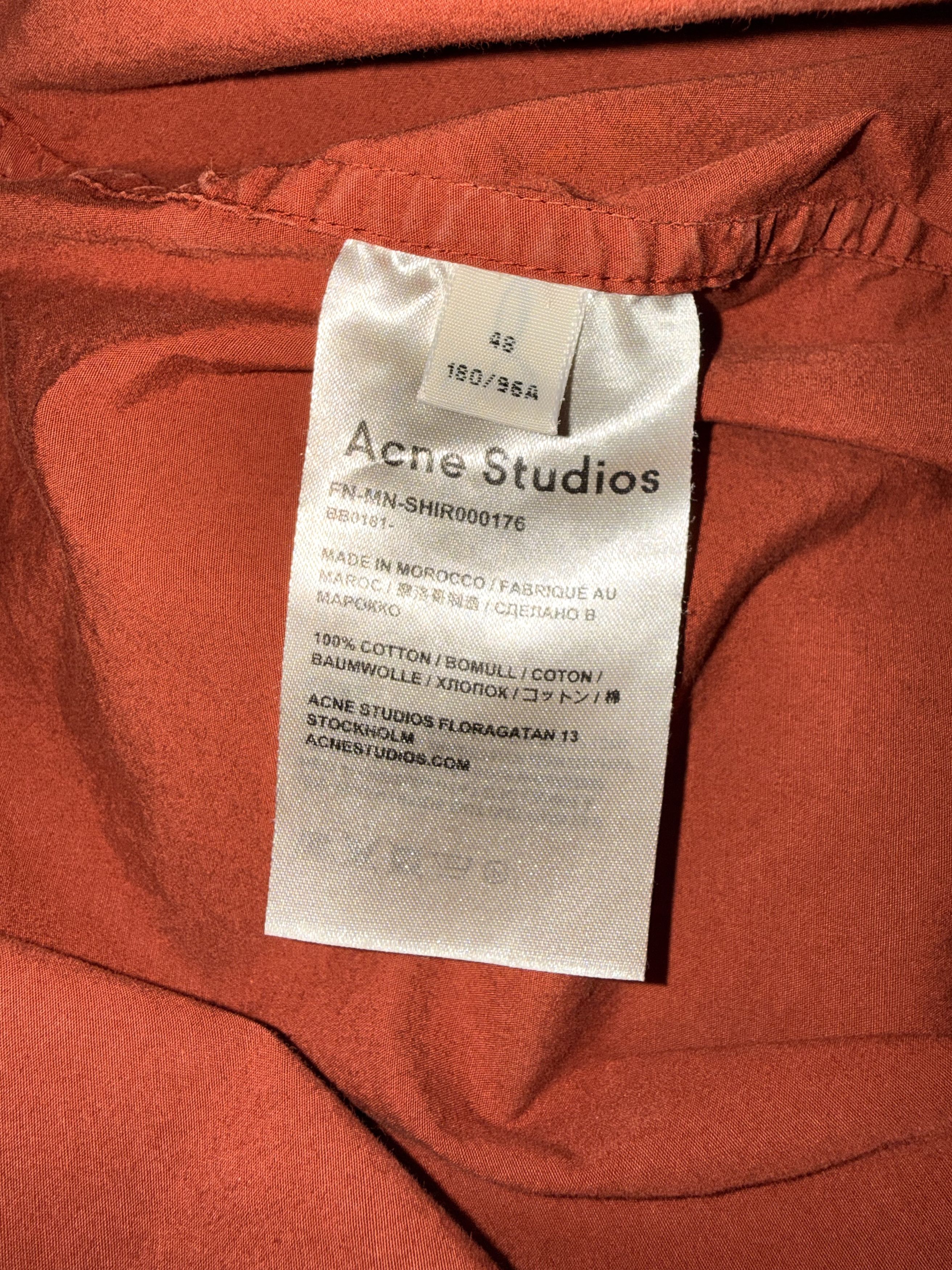 Acne Studios Acne Studios Oversized Cotton Shirt Size US L / EU 52-54 / 3 - 5 Thumbnail
