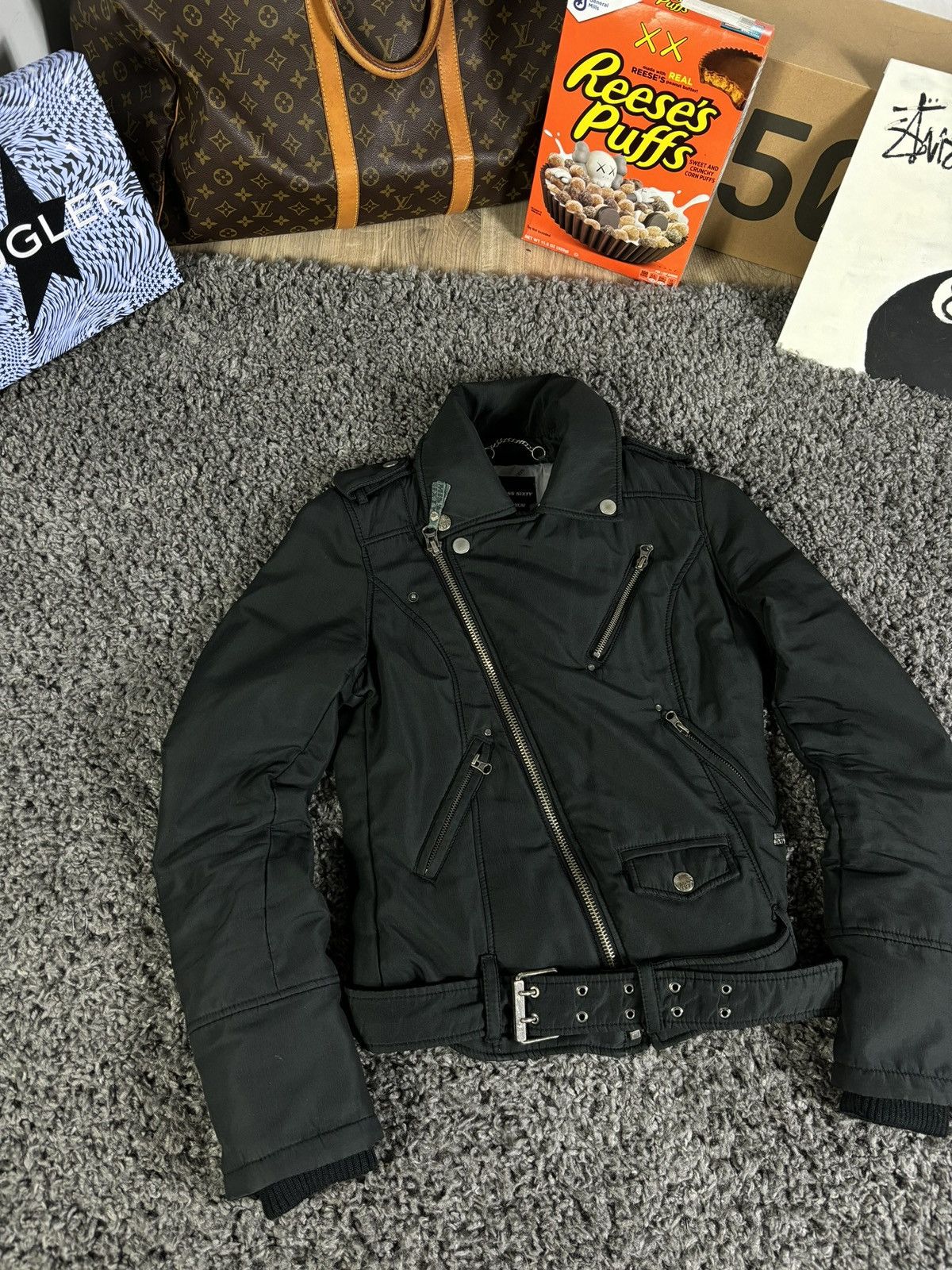 Miss Sixty Miss Sixty Y2K Biker Bomber Wоmеns Jacket Leather Style 00s Size M / US 6-8 / IT 42-44 - 2 Thumbnail