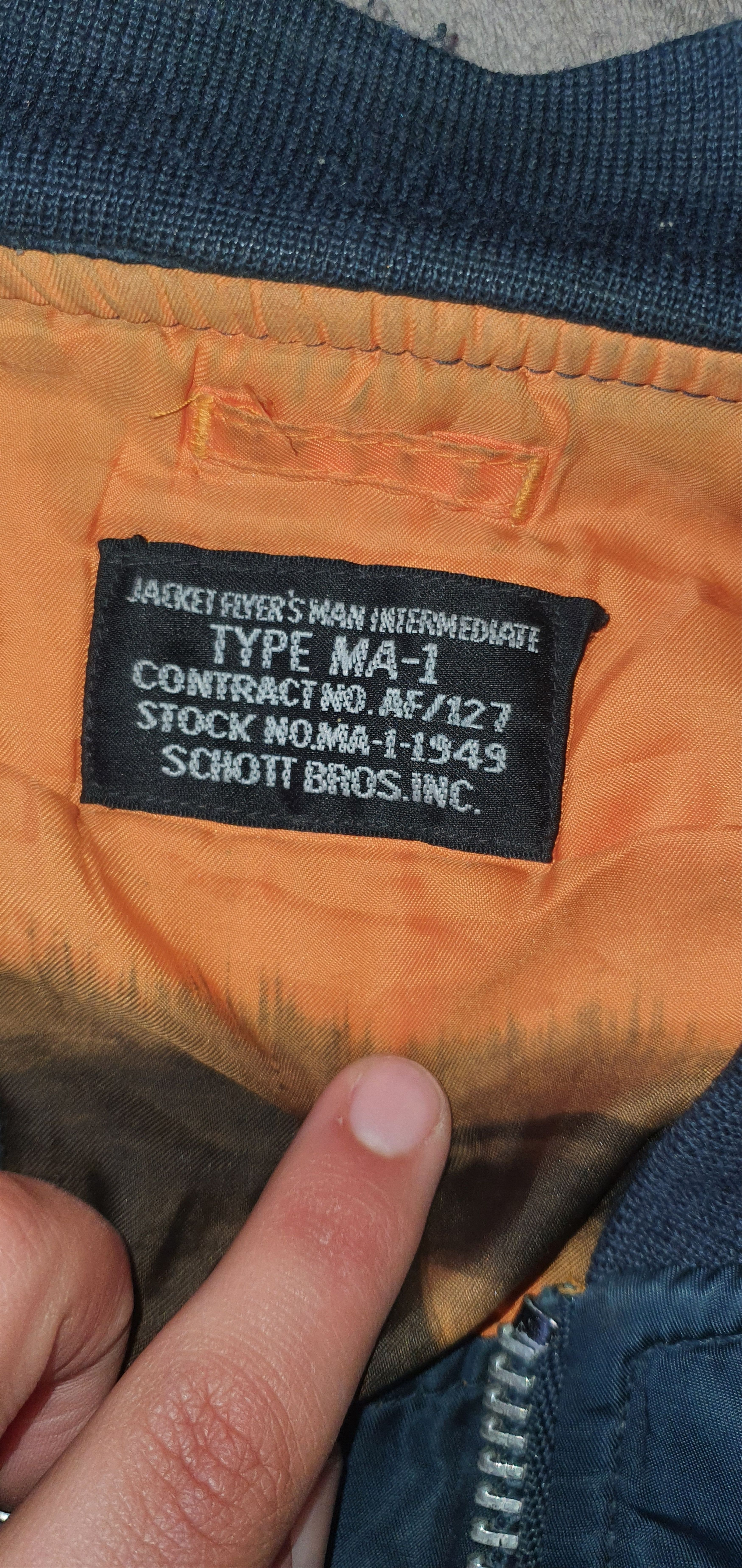 Other Schott MA-1 Military Flight Bomber Jacket M Vintage Size US M / EU 48-50 / 2 - 3 Thumbnail