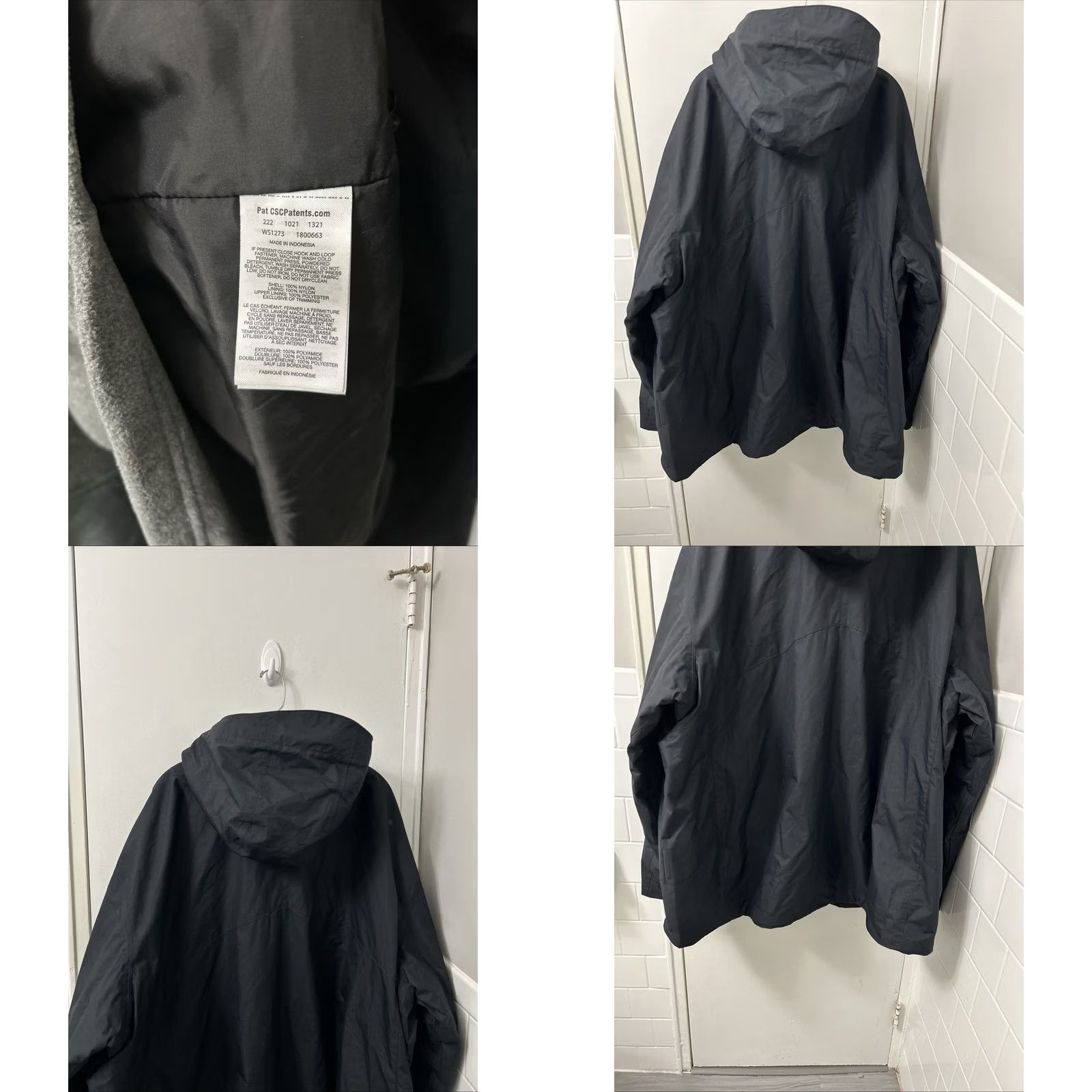 Vintage Columbia Bugaboo Interchange Jacket Mens 5XL Black 3 In 1 Omni-Tech Fleece Parka Rainproof Waterproof Hooded Lined Pockets Size US XXL / EU 58 / 5 - 8 Thumbnail