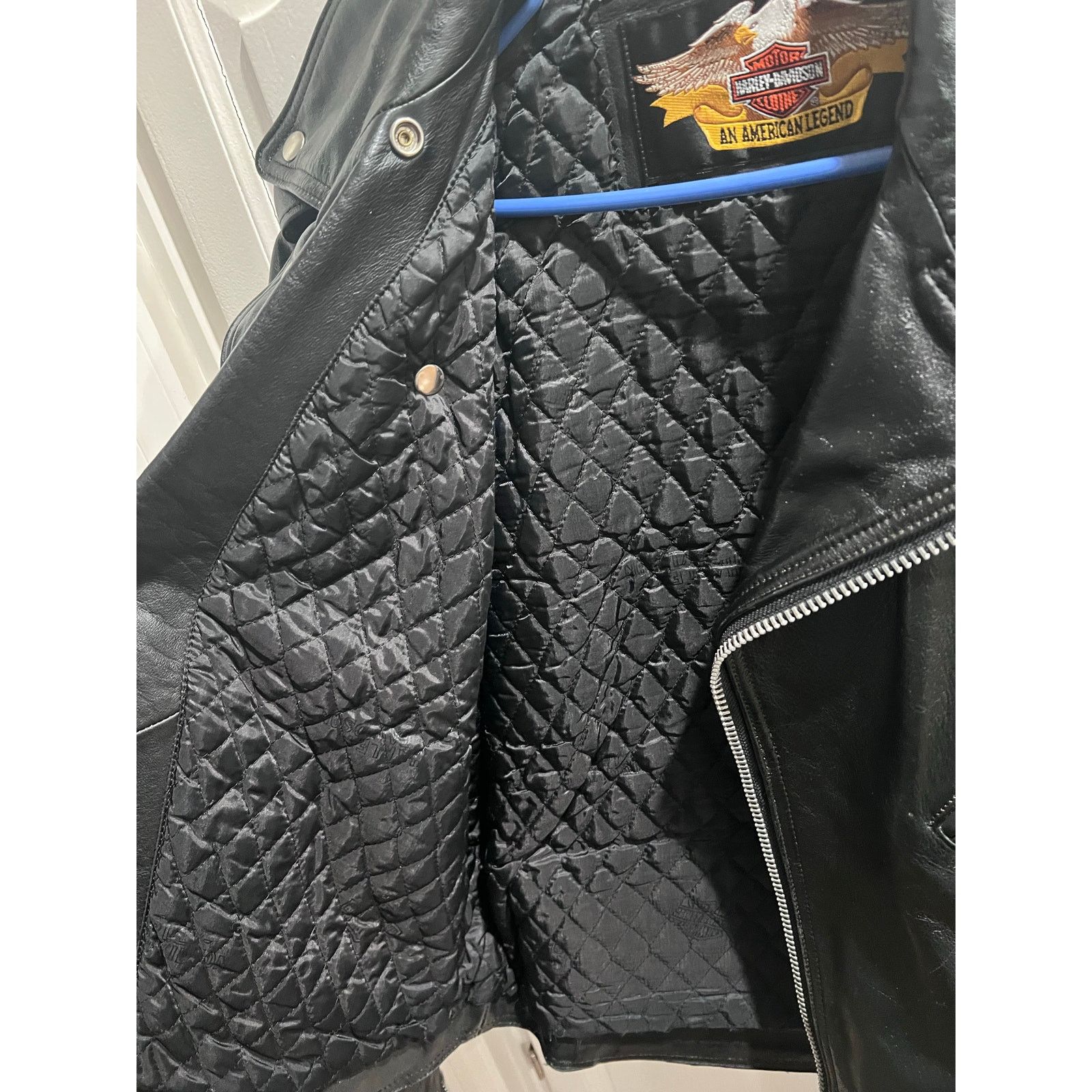 Harley Davidson Harley-Davidson Men’s Leather Jacket 44 L Black Eagle Patch Size L / US 10 / IT 46 - 7 Thumbnail