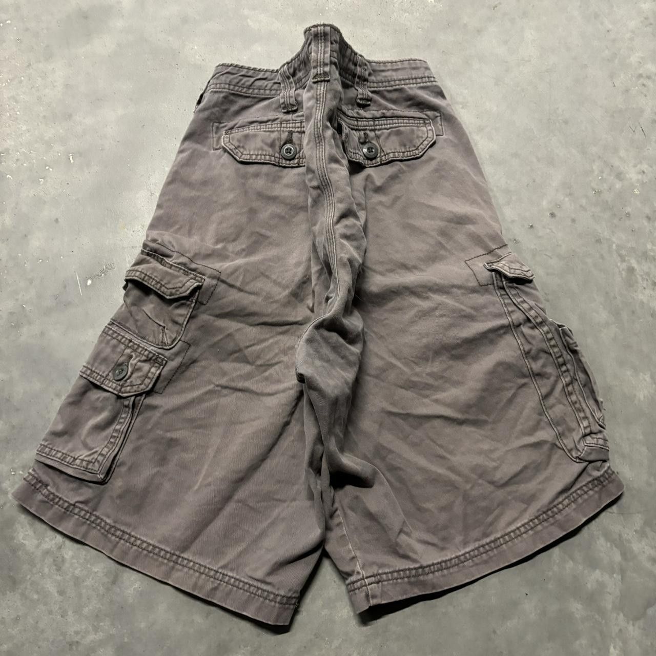 Japanese Brand × Vintage Crazy Vintage Y2K/2000s Baggy Faded Grunge Skater Style Cargo Shorts! Size US 33 - 5 Thumbnail