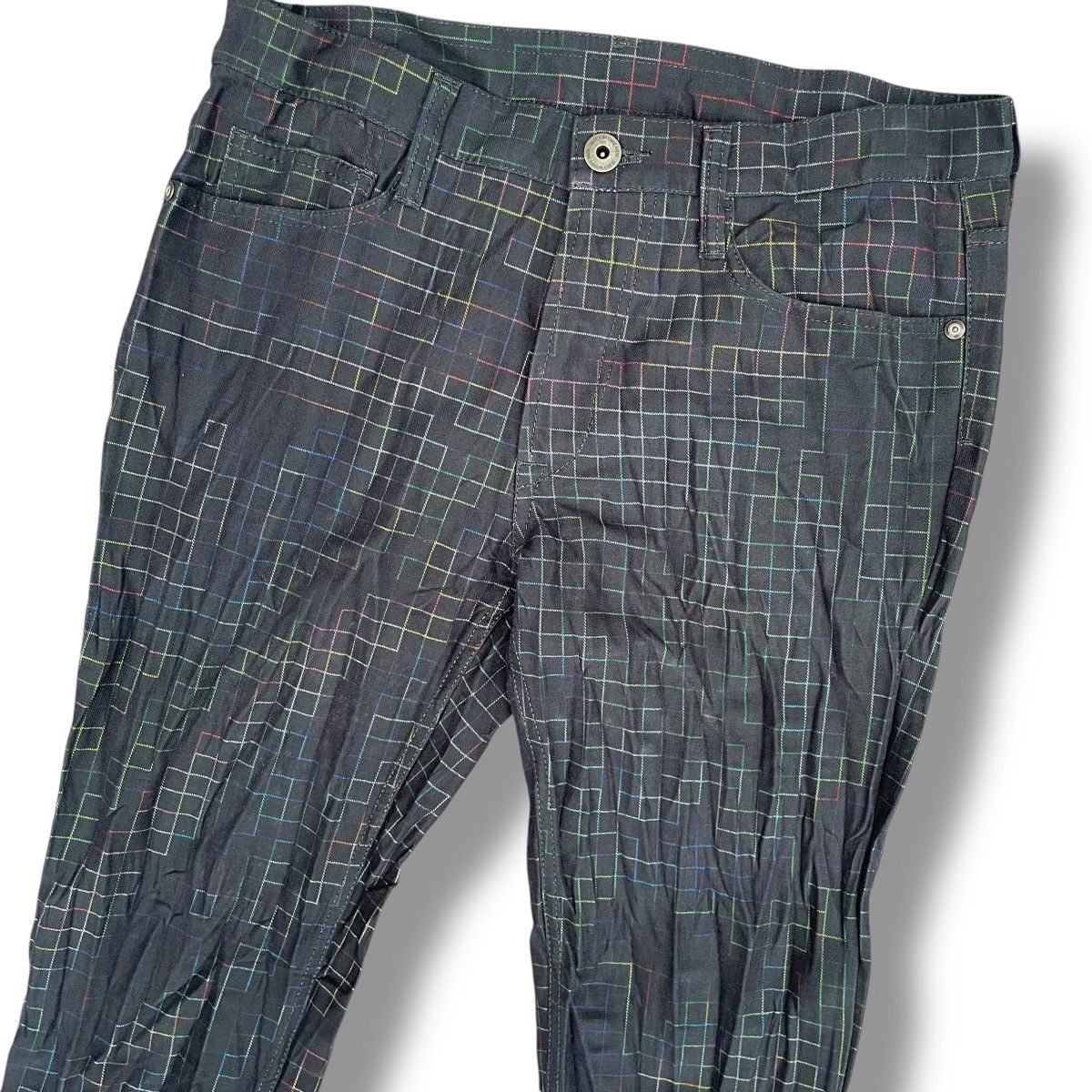 Issey Miyake Issey Miyake Fall 2014 Runway Wrinkled Erased Checkers Jeans Size US 34 / EU 50 - 3 Thumbnail