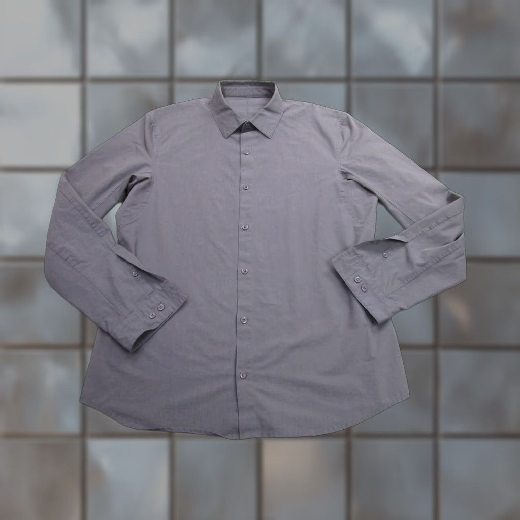Lululemon Lululemon Shirt Mens Large Gray Long Sleeve Button Front Casual Slim Dress Size US M / EU 48-50 / 2 - 1 Thumbnail
