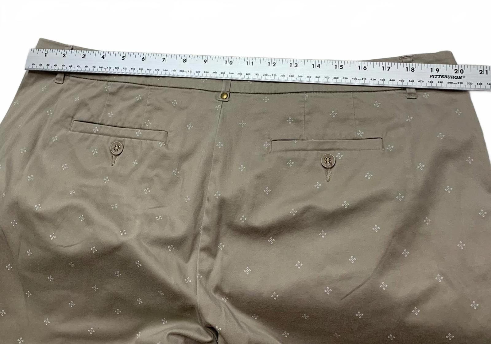 Other Khakis & Co. Women's Sz 18 Khaki Printed Cropped Pants Size 40" / US 18 - 11 Thumbnail