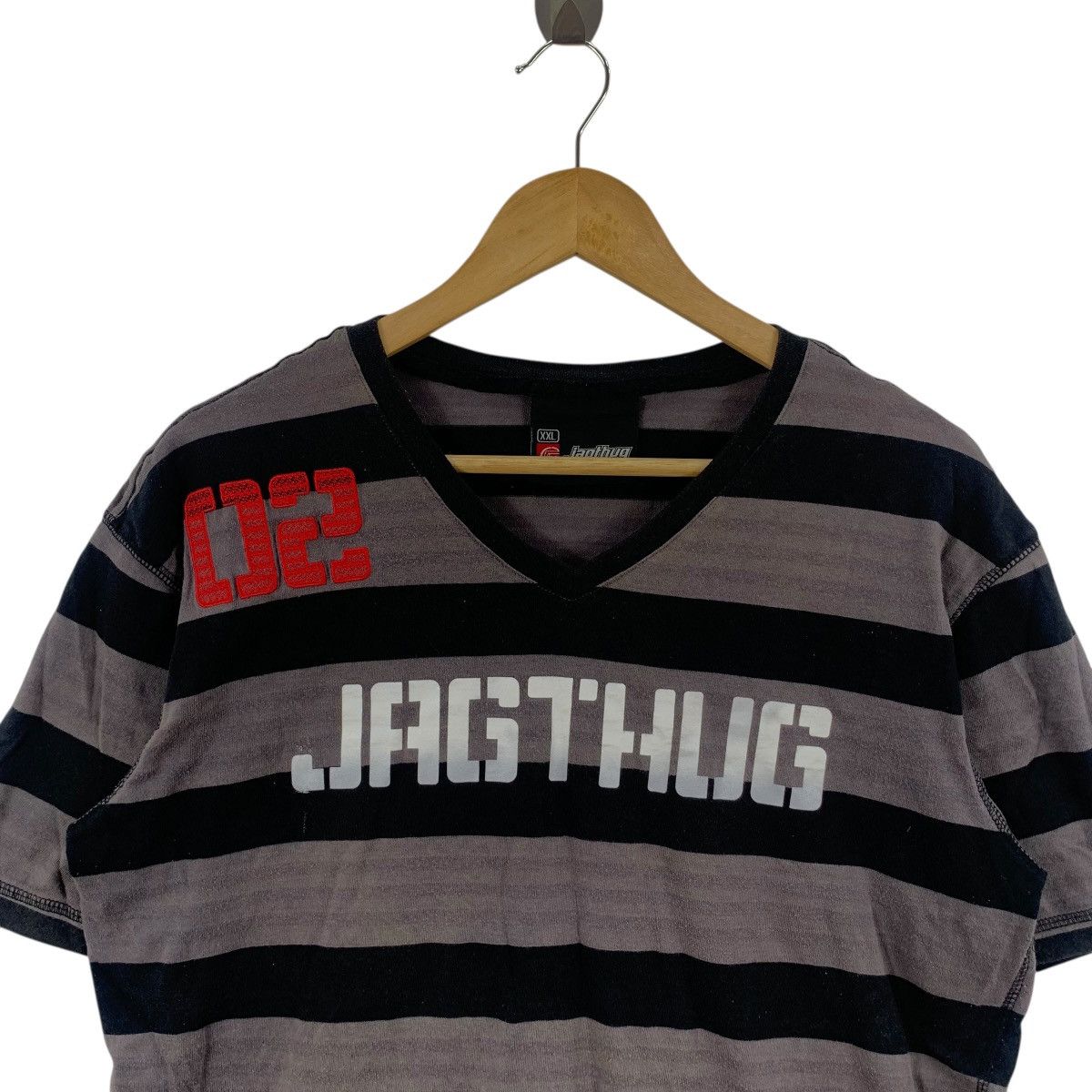 Other JAGTHUG JAG JEANS Collection Striped Tee Shirt Top V-Neck Size US XXL / EU 58 / 5 - 5 Thumbnail