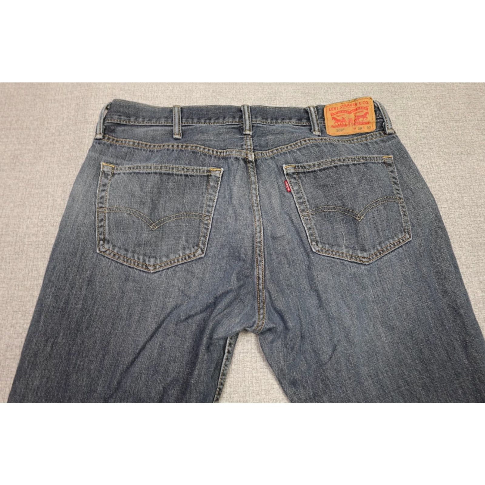 Levi's Levi's 559 Jeans Mens 38x32 Blue Relaxed Straight Dark Wash RJ Western Rancher Style Size US 38 / EU 54 - 5 Thumbnail