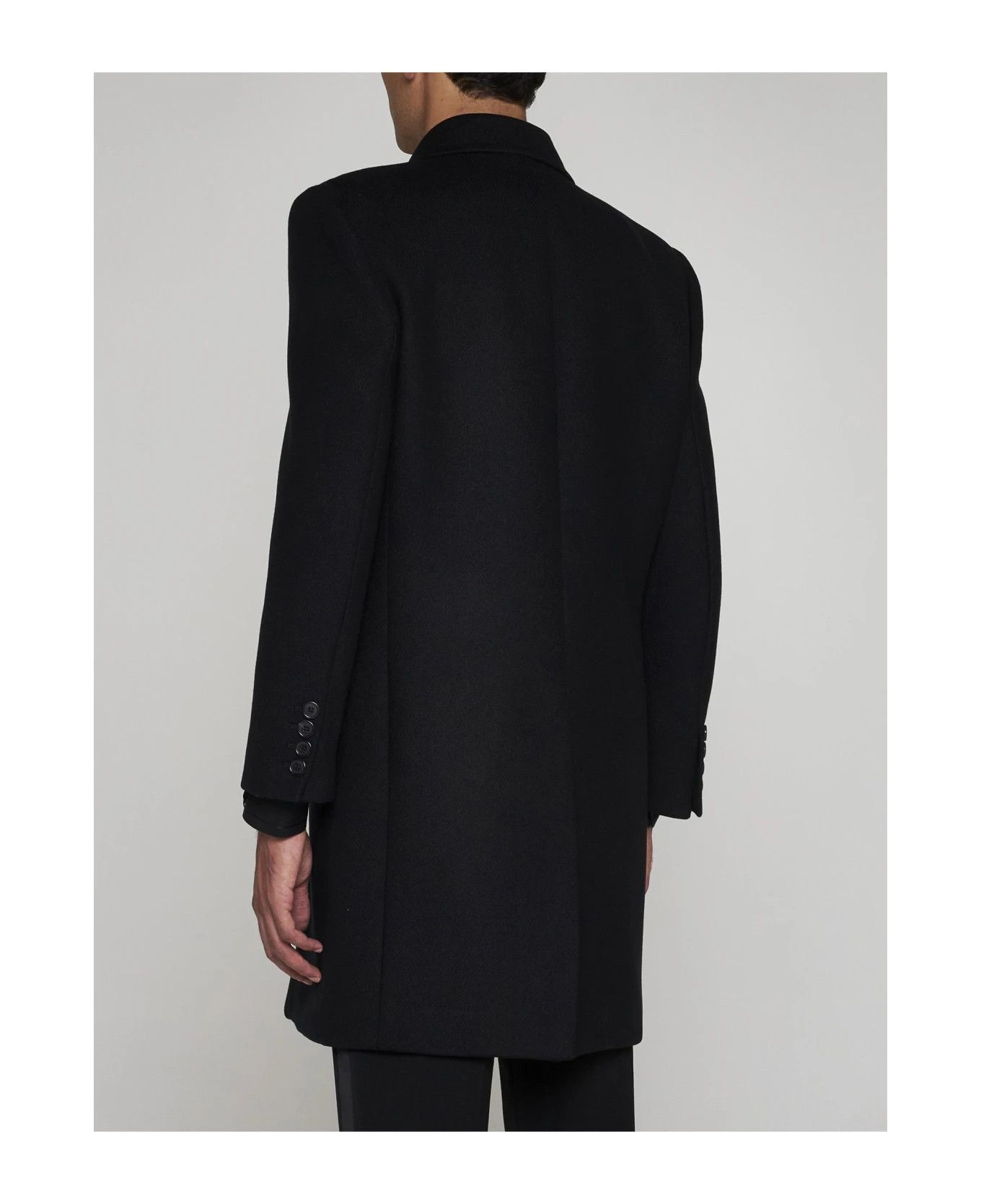 Saint Laurent Paris oc11z0126 758054 Coat in Wool in Black Size US M / EU 48-50 / 2 - 4 Thumbnail