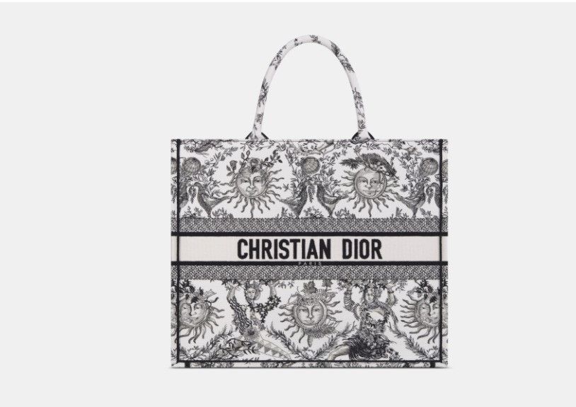 Dior o1w1db10225 Size: OS / M1286ZE Tote Bag in Black & White Size ONE SIZE - 2 Thumbnail