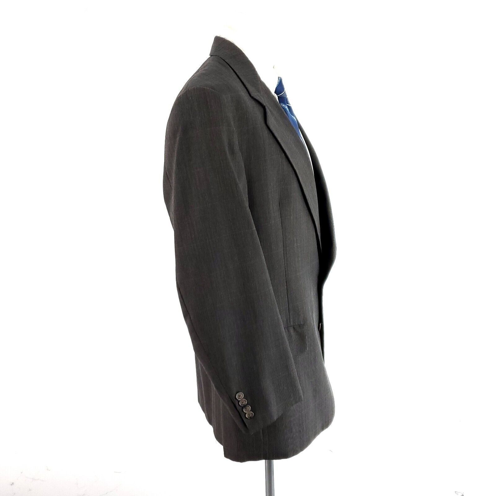 Hart Schaffner Marx Hart Schaffner Marx Wool 2 Button Blazer 40R Gray W/ Multi C Size 40R - 6 Thumbnail