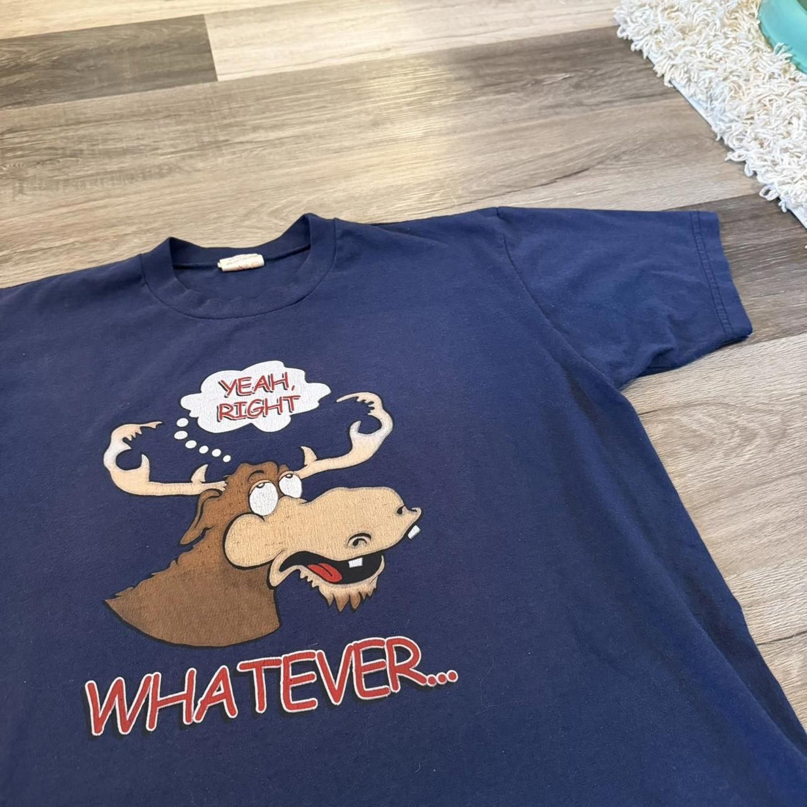 Other Vintage yeah right whatever moose t shirt 90s L Size US L / EU 52-54 / 3 - 1 Thumbnail