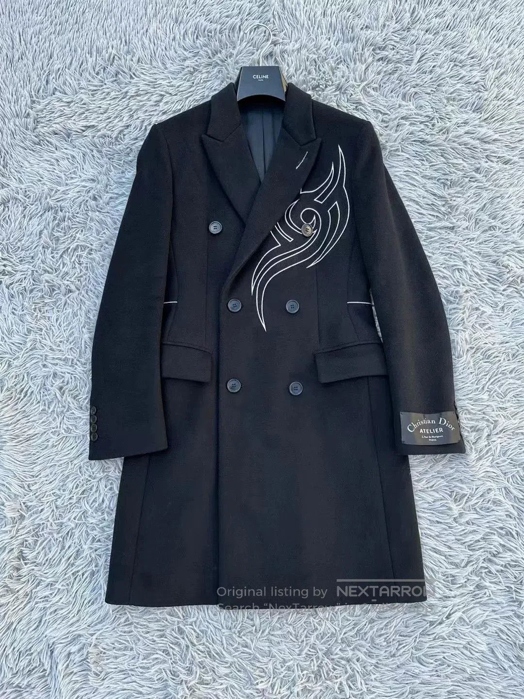 Dior Dior Homme 18FW Runway Naruto Embroidery Wool Coat. Size US S / EU 44-46 / 1 - 1 Thumbnail