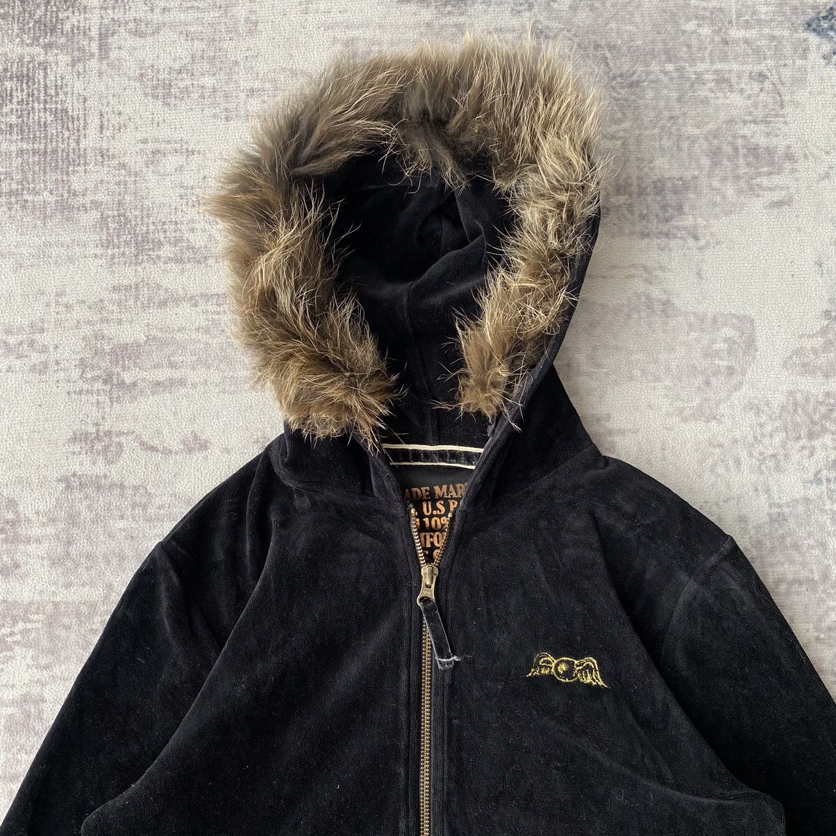 If Six Was Nine × Le Grande Bleu (L.G.B.) × Von Dutch Von Dutch Raccoon Fur Zipper Hoodie Size US XS / EU 42 / 0 - 5 Thumbnail