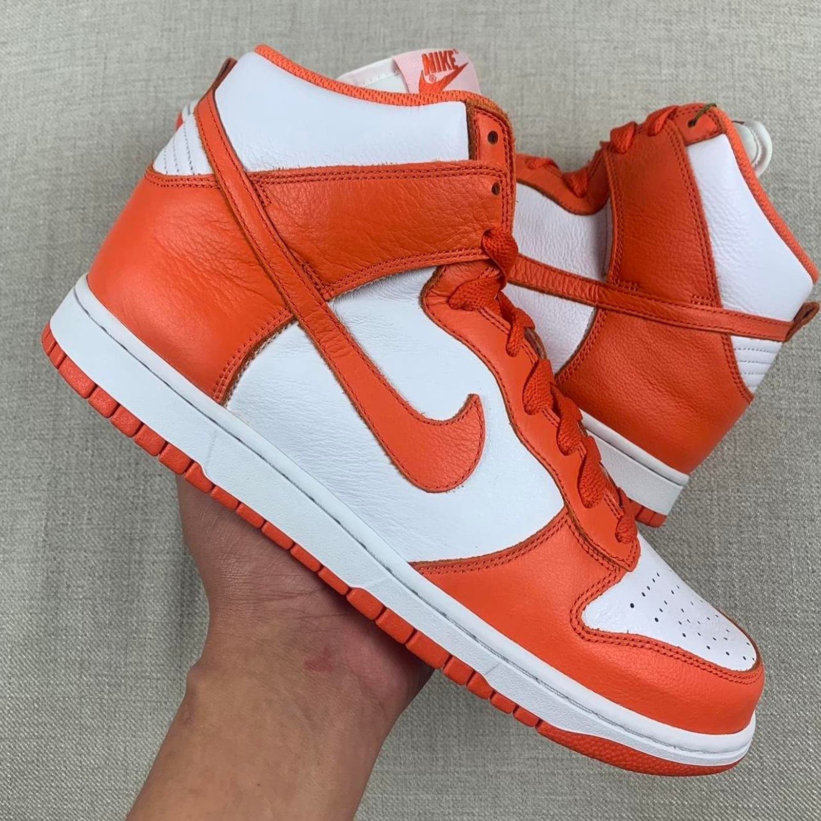 image of 2016 Nike Dunk High Qs “Syracuse” Shoes in Orange, Men's (Size 11.5)