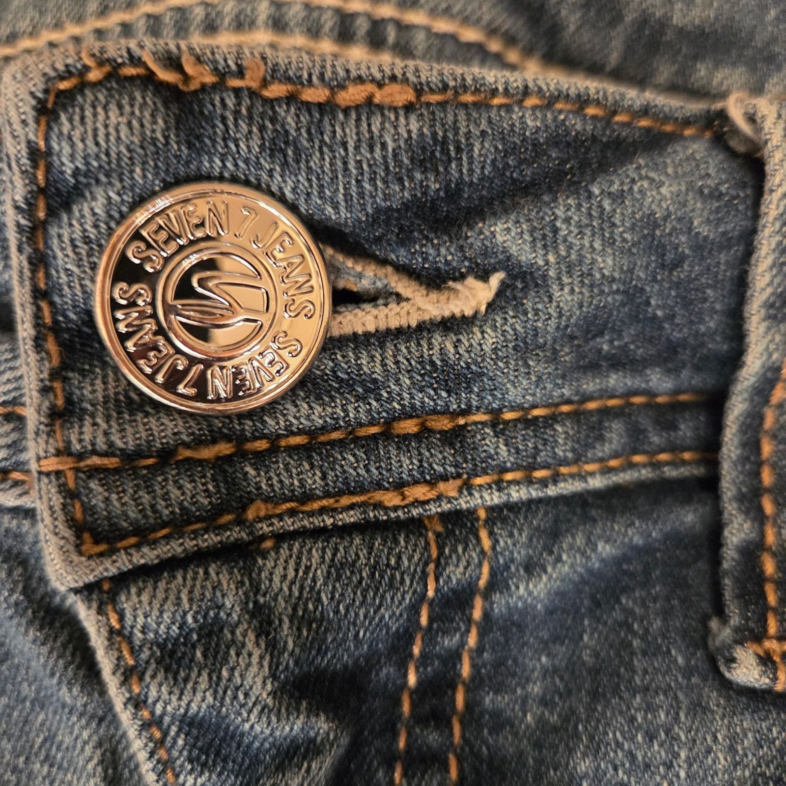 Seven 7 SEVEN7 Distressed Acid Wash Denim Bermuda - Women's Size 4 Size 27" / US 4 / IT 40 - 5 Thumbnail