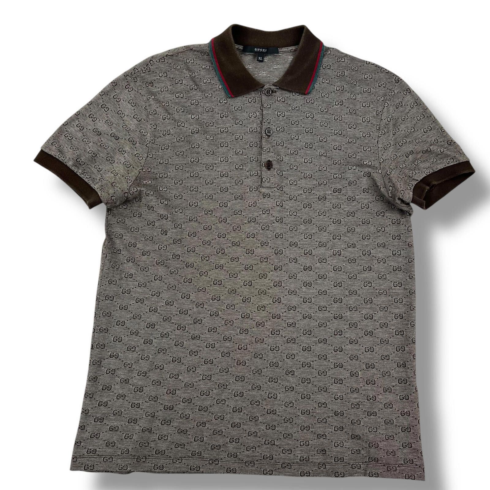 Gucci Gucci Brown Monogram Polo Shirt Size US M / EU 48-50 / 2 - 5 Thumbnail
