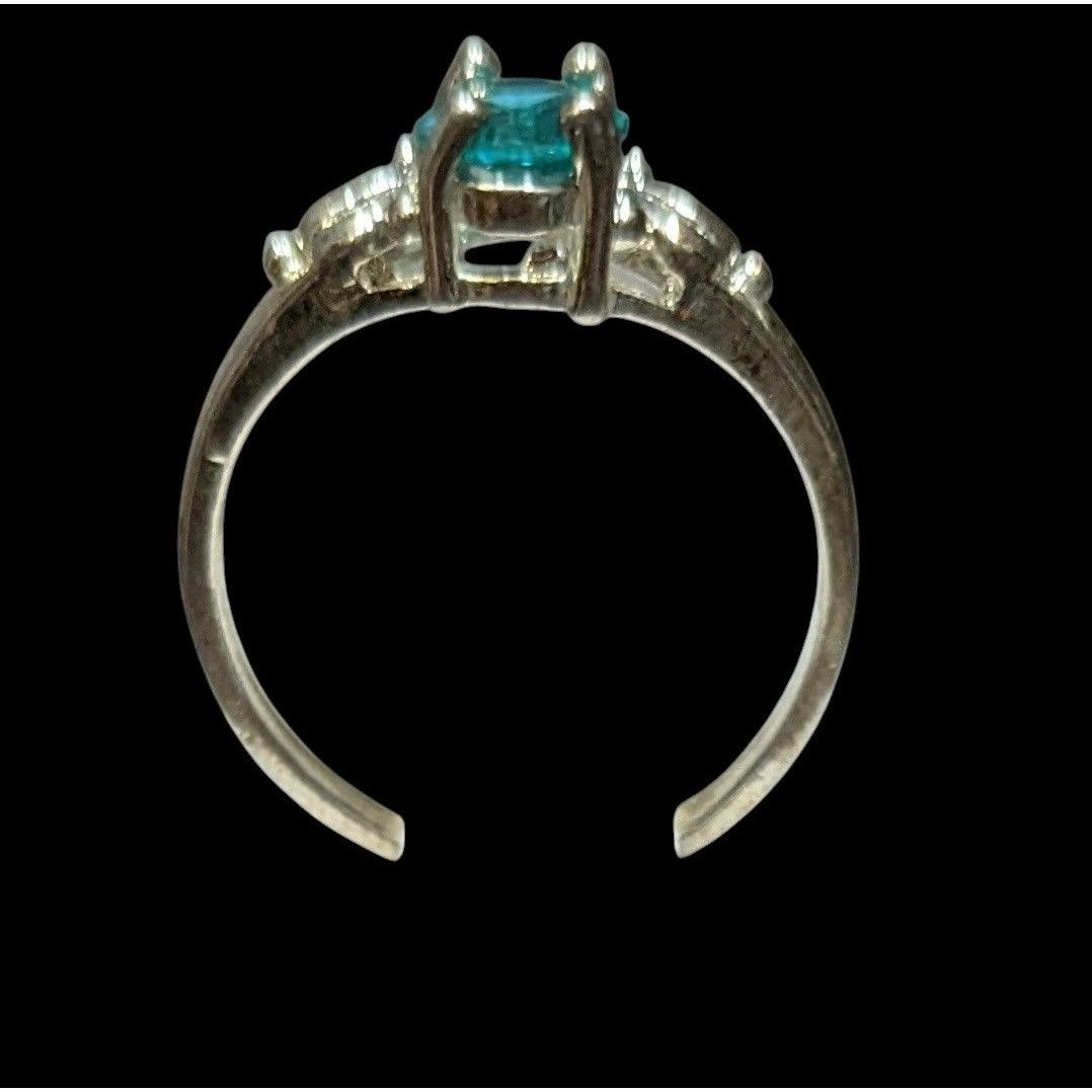 Other Whimsical Sterling Silver Ring With Teal Stone Size 8 Size ONE SIZE - 7 Thumbnail