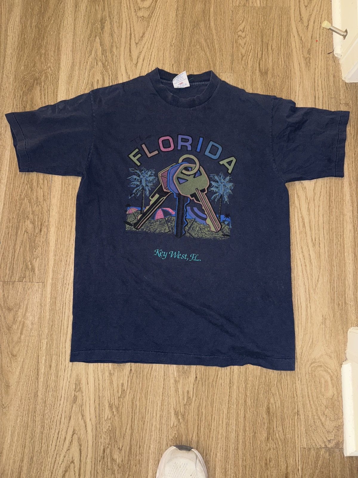 Vintage 80s Key West T-Shirt Size US L / EU 52-54 / 3 - 1 Thumbnail