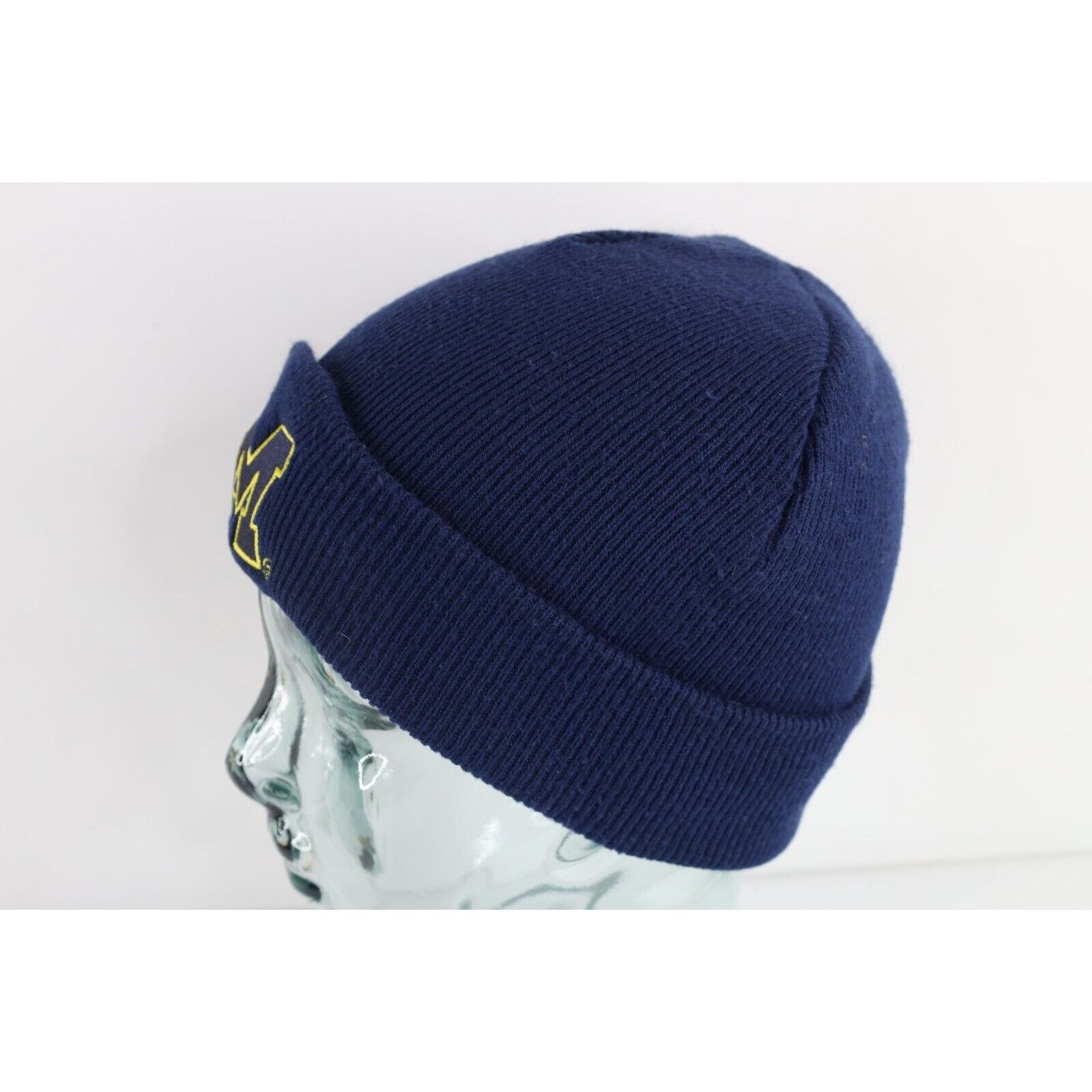 Vintage Vintage 90s Block M University of Michigan Winter Beanie Size ONE SIZE - 2 Thumbnail