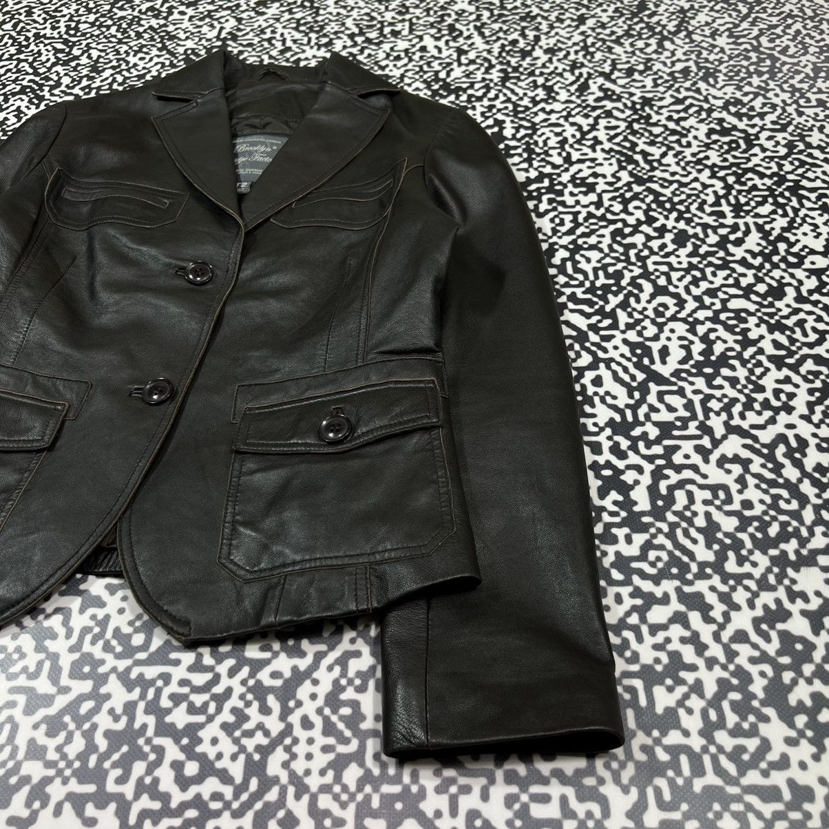Vintage Vintage Y2K Lamb Leather Jacket Blazer Japanese Retro Style Size S / US 4 / IT 40 - 10 Thumbnail