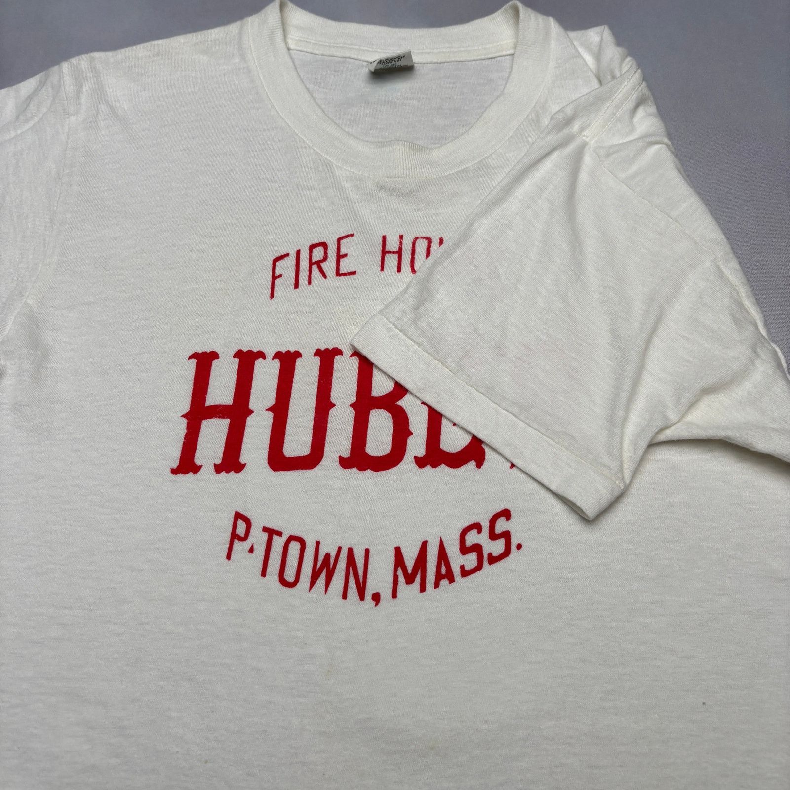 Vintage VTG 70s Fire House Hube P Town Mass Shirt Medium Mayo Spruce Size US M / EU 48-50 / 2 - 3 Thumbnail