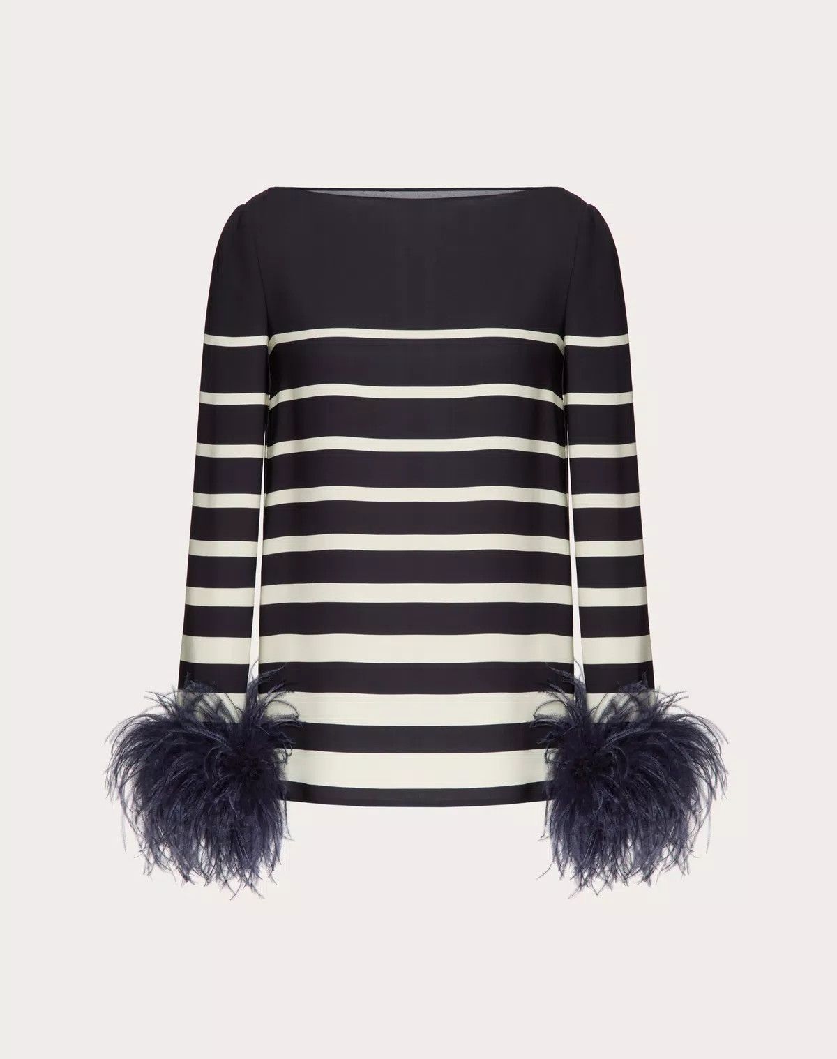 Valentino o1s1wg110426 Cady Valentino Roomview Top in Navy/Ivory Size L / US 10 / IT 46 - 1 Thumbnail