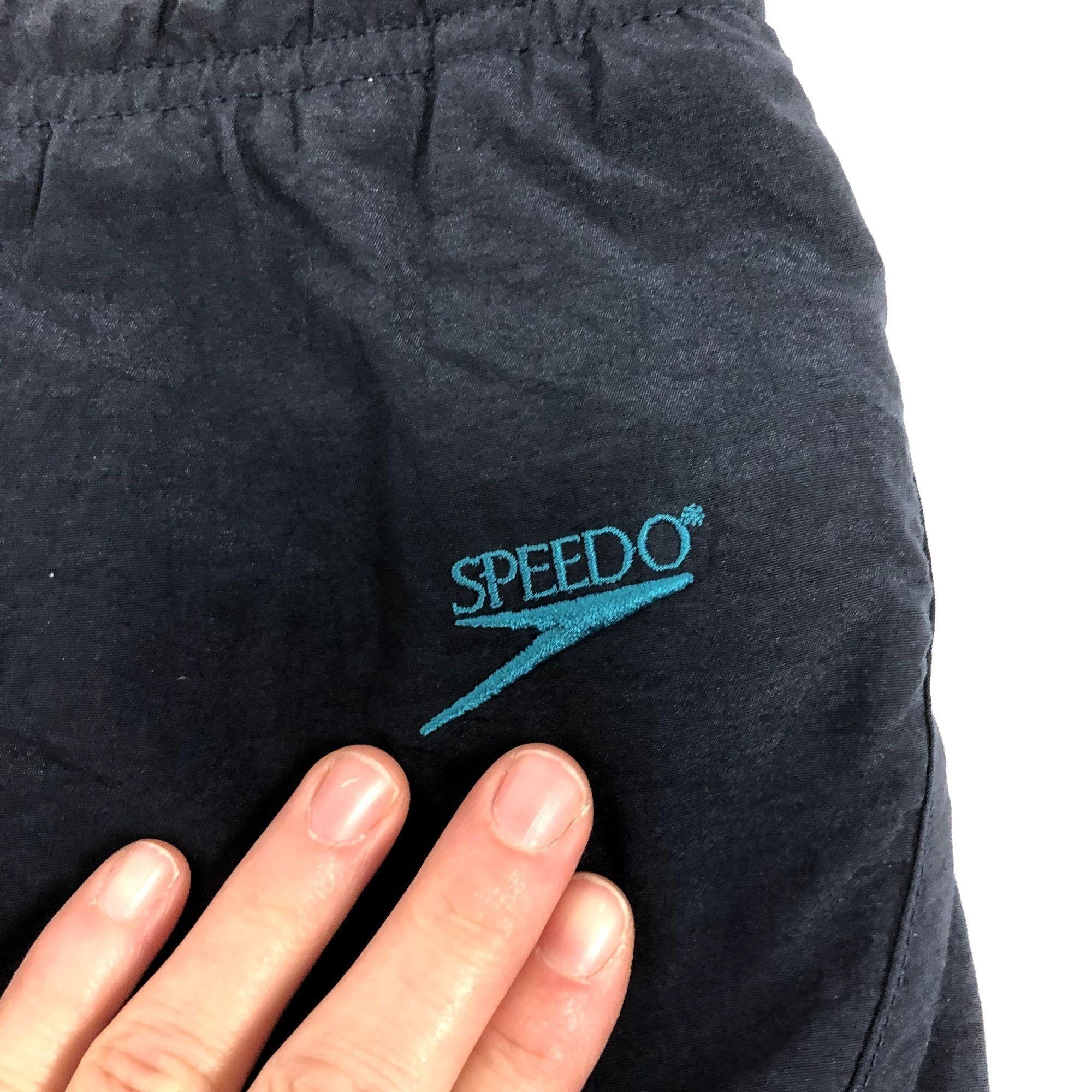 Speedo Vtg Speedo Navy Blue SPRINTERS Nylon Running Shorts Size US 34 / EU 50 - 4 Thumbnail