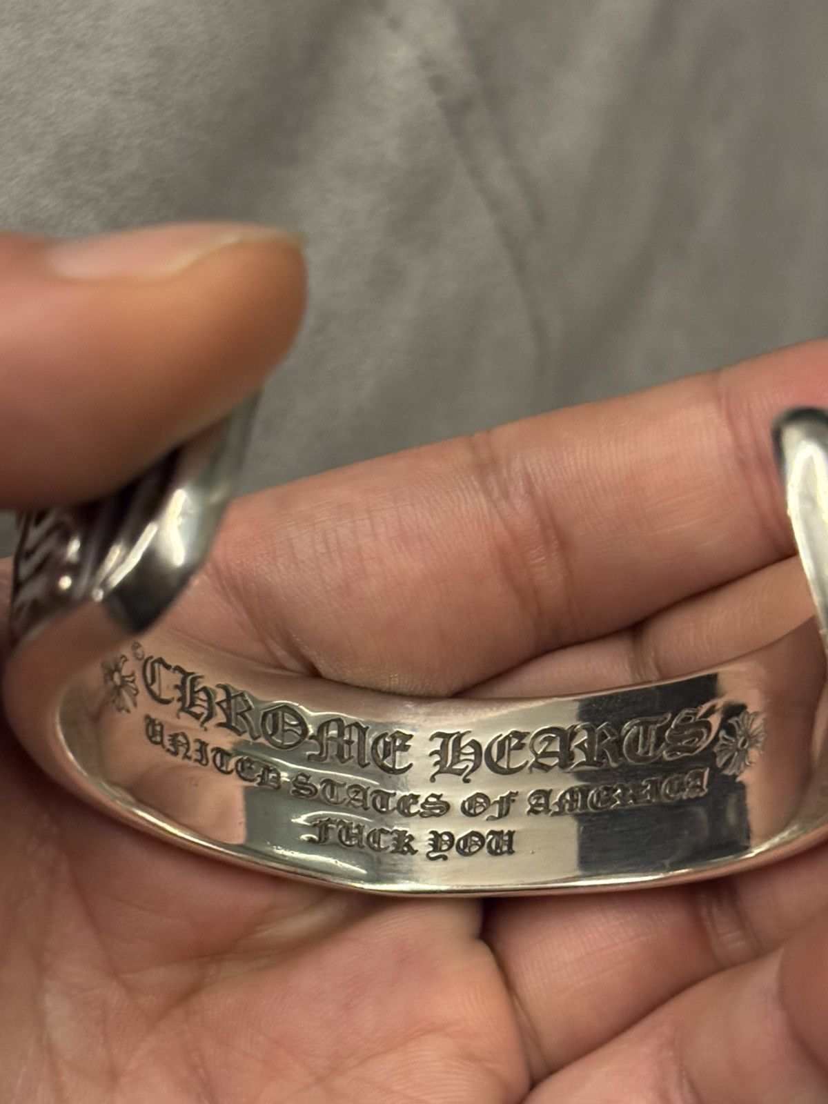 Chrome Hearts Chrome hearts scroll logo bangle Size ONE SIZE - 12 Thumbnail