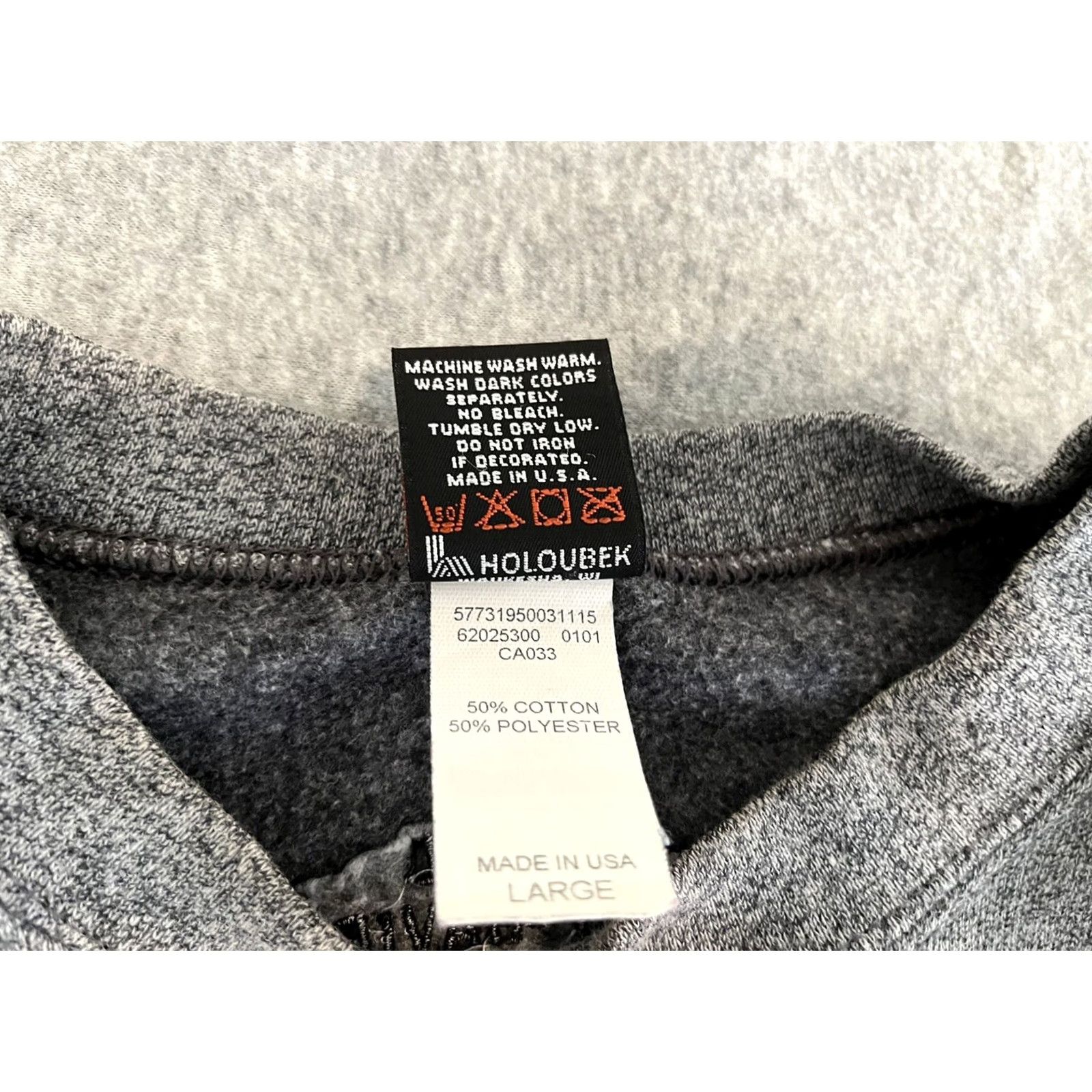 Harley Davidson VINTAGE Harley-Davidson Gray Sweater Men L Crew Neck Pullover Cotton Blend Dated Temecula Holoubek Made In USA Size US L / EU 52-54 / 3 - 4 Thumbnail