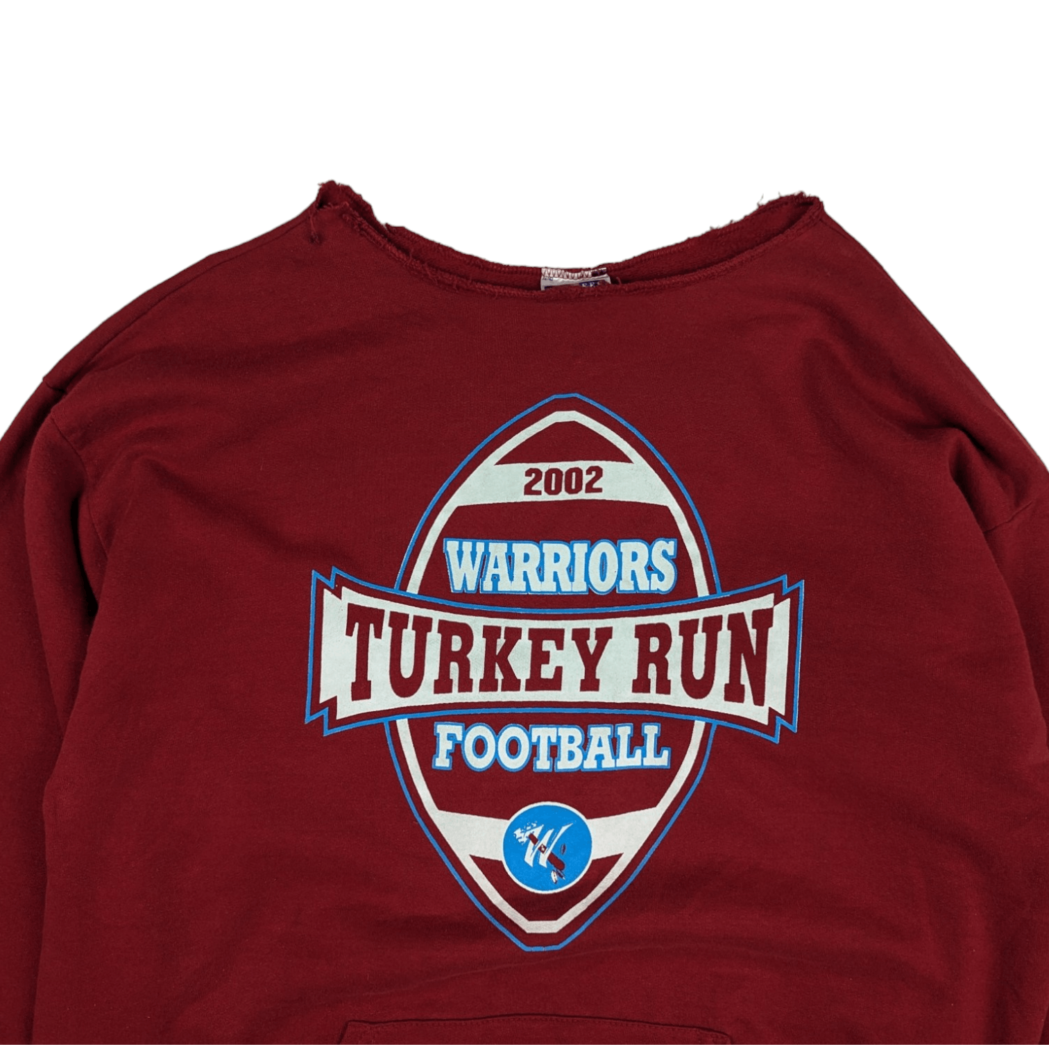 Vintage 2002 WARRIORS FOOTBALL Turkey Run High School Sweatshirt Size US L / EU 52-54 / 3 - 4 Thumbnail