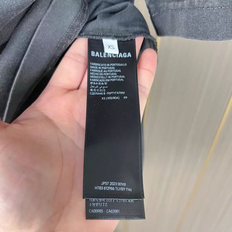 Other Balenciaga Washed front and back embroidered monogram shor Size US XS / EU 42 / 0 - 6 Thumbnail