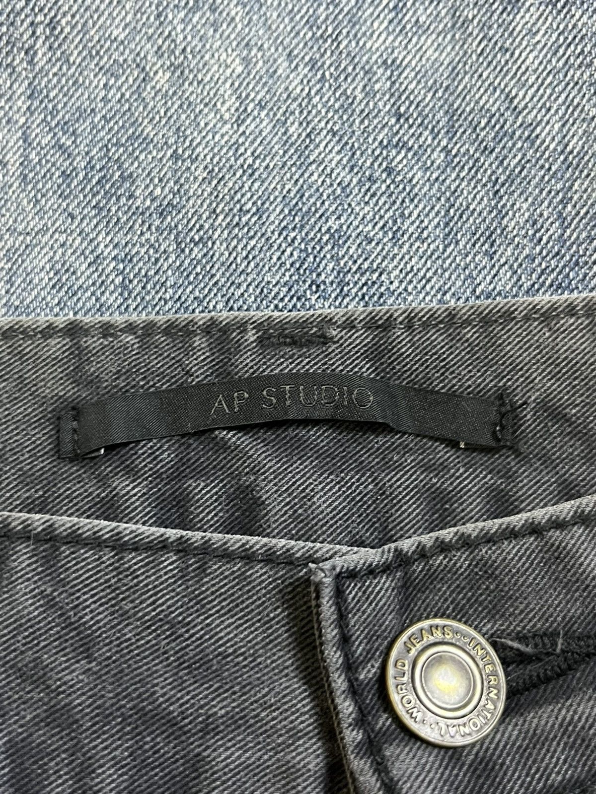 If Six Was Nine × Japanese Brand Black washed Flared Jeans wide fit // AP studio Japan brand Size US 29 - 2 Thumbnail
